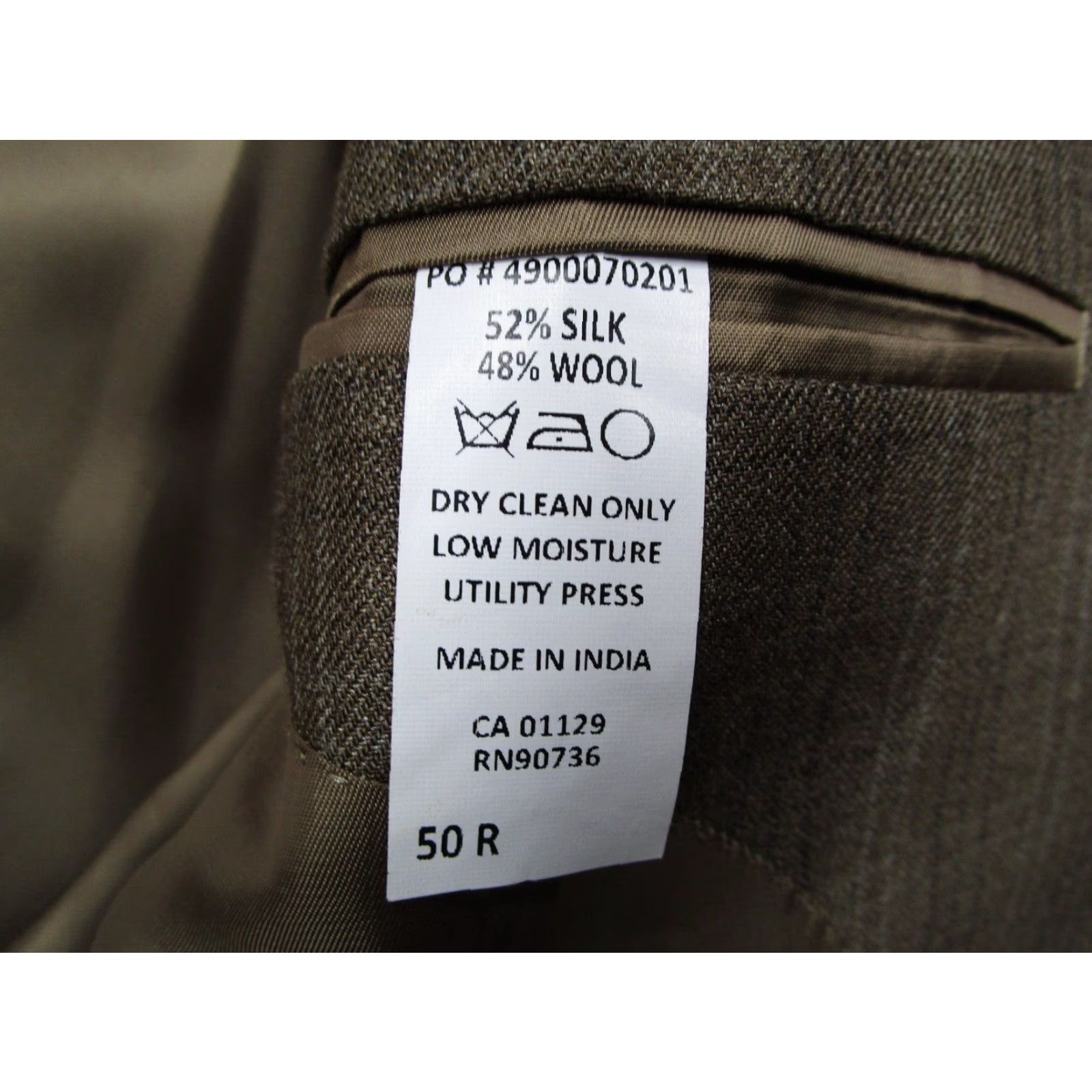 Ralph Lauren Lauren Ralph Lauren Blazer 50 Regular Brown Wool Silk 2 Button Work Jacket Mens Size 50R - 4 Thumbnail