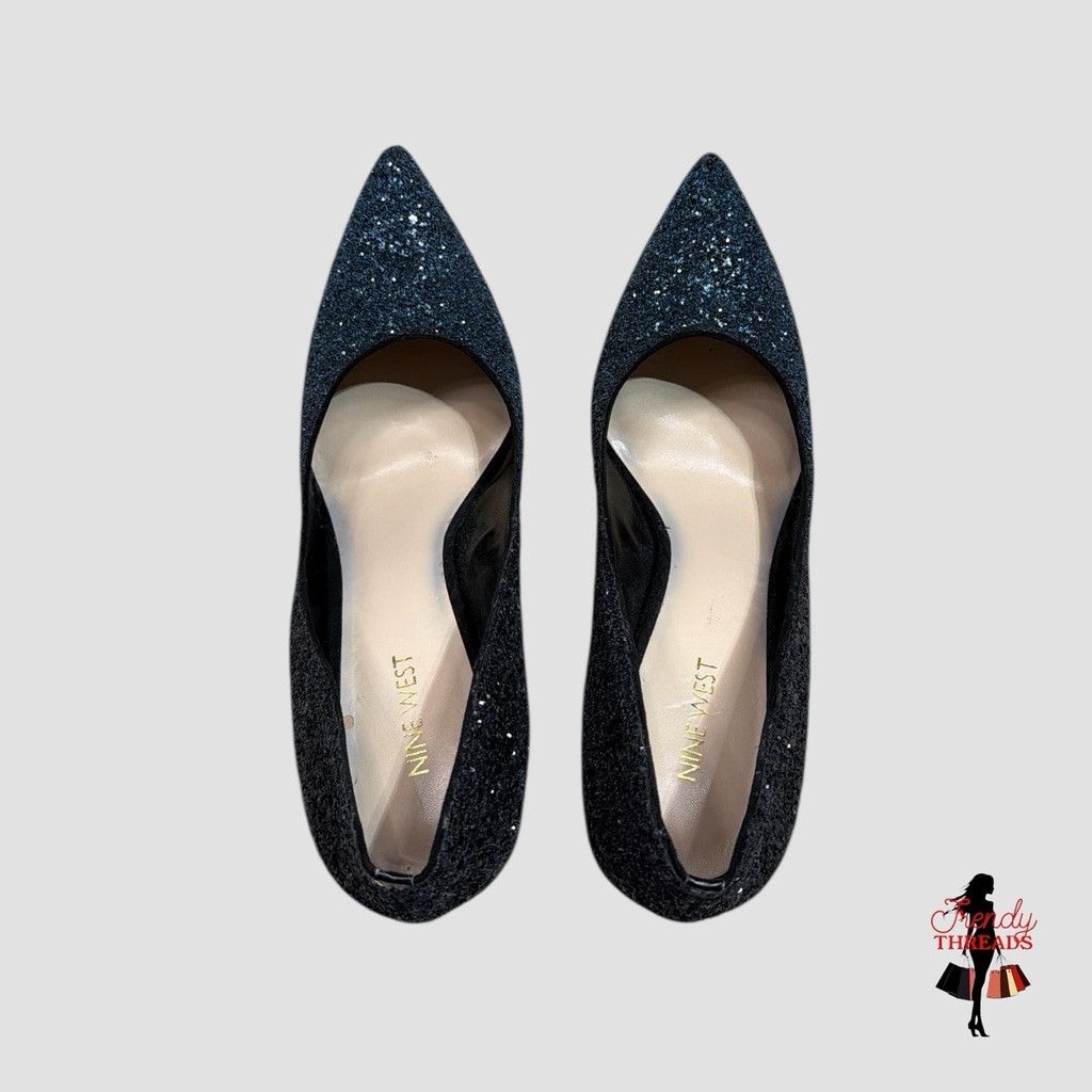 Nine West Nine West Womens Tatiana Stiletto Pointed Toe Glitter Heels Size US 9.5 / IT 39.5 - 4 Thumbnail