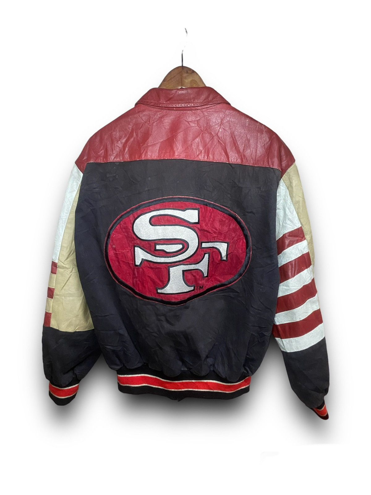 Jeff Hamilton × NFL × Vintage Vintage NFL Jeff Hamilton The San Franciso Leather Jacket Size US M / EU 48-50 / 2 - 2 Thumbnail
