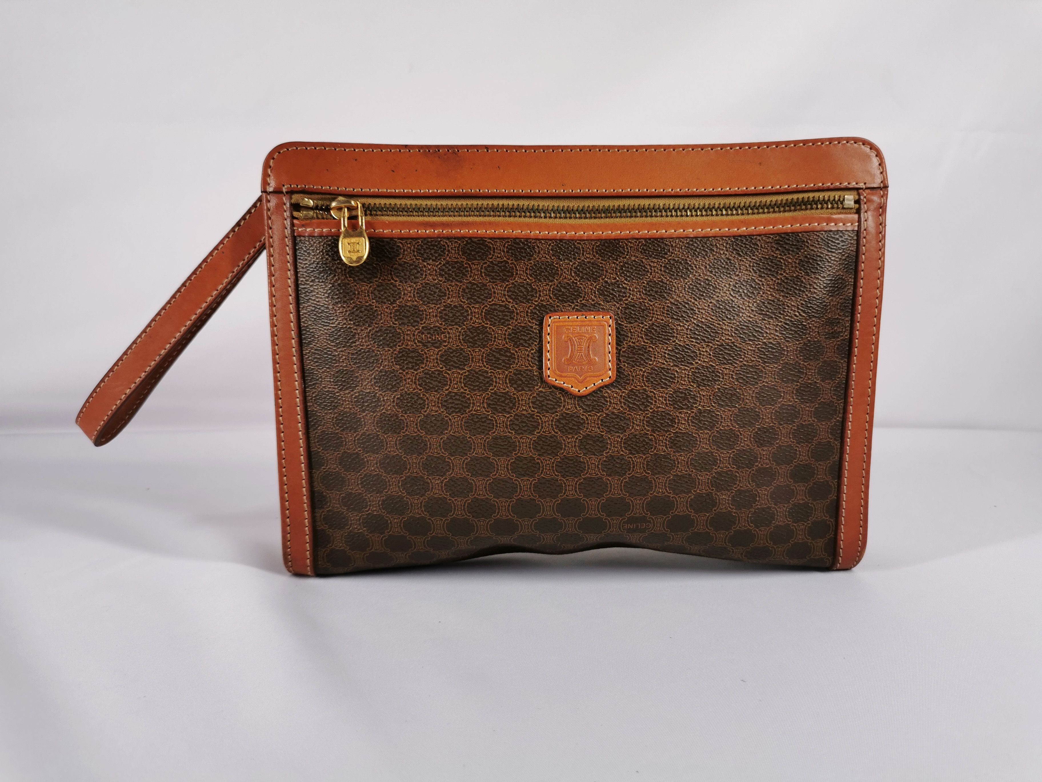 Celine Macadam Monogram Clutch Bag Made in Italy
