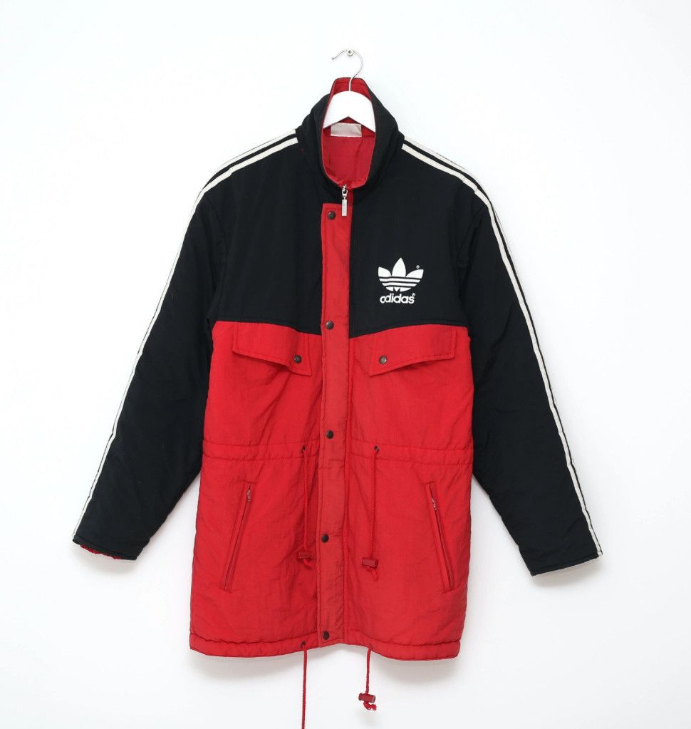 Adidas × Vintage parka coat bomber Jacket - not biker leather hoodie boots Size US L / EU 52-54 / 3 - 1 Thumbnail
