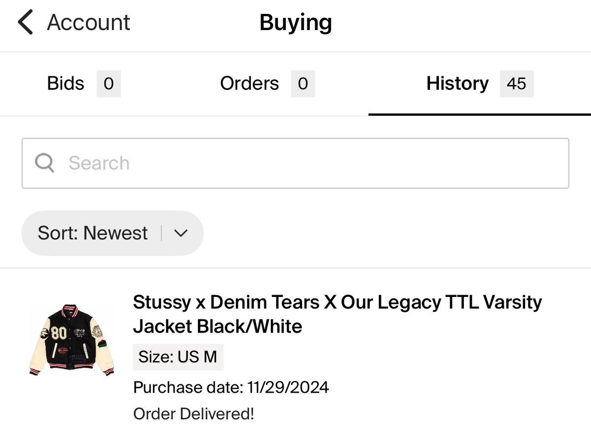 Our Legacy × Stussy STUSSY x OUR LEGACY x DENIM TEARS varsity jacket Size US M / EU 48-50 / 2 - 8 Thumbnail