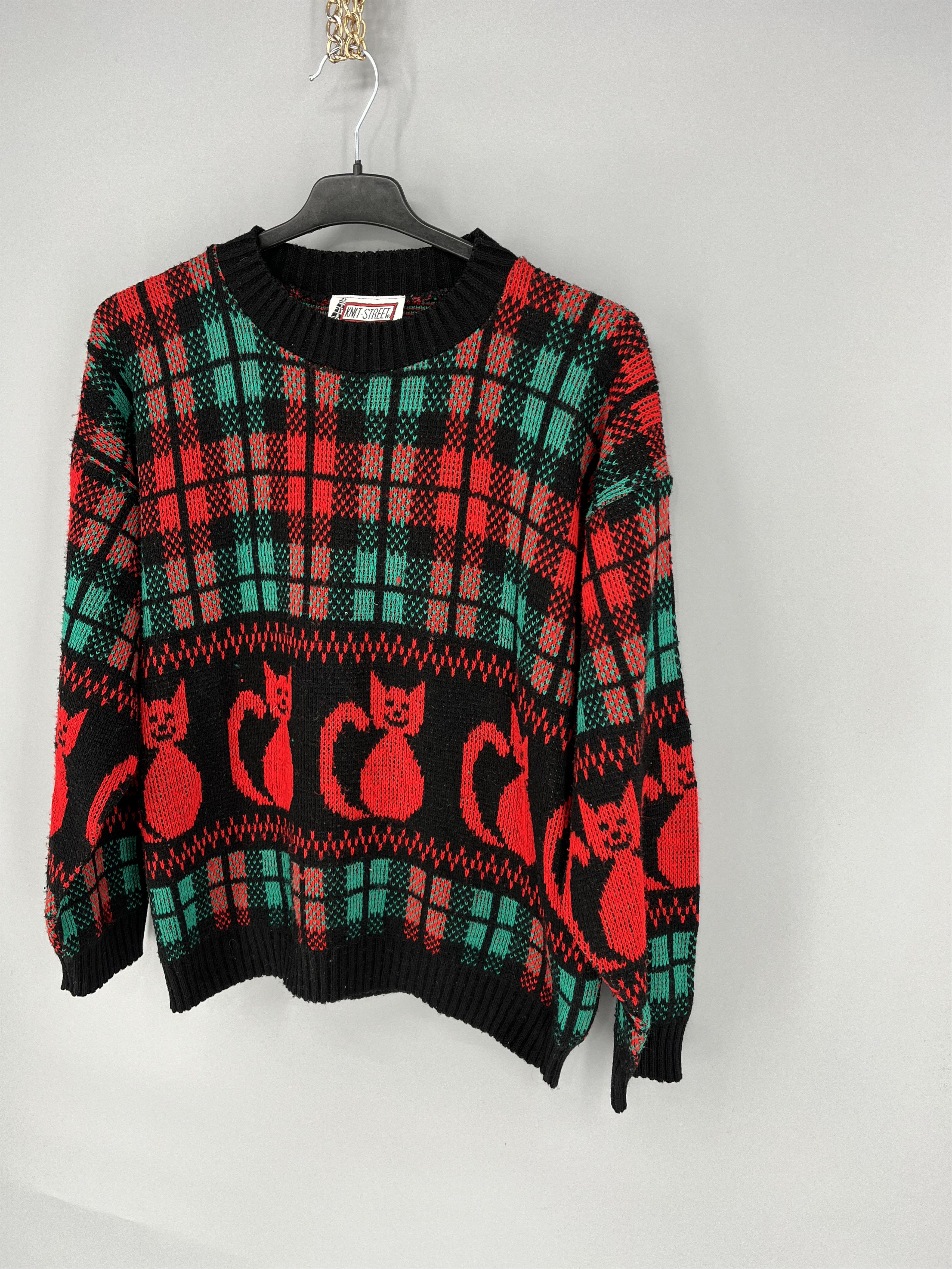 Other Knit Street Vintage Womens Sweater Art Made in USA Size M / US 6-8 / IT 42-44 - 3 Thumbnail