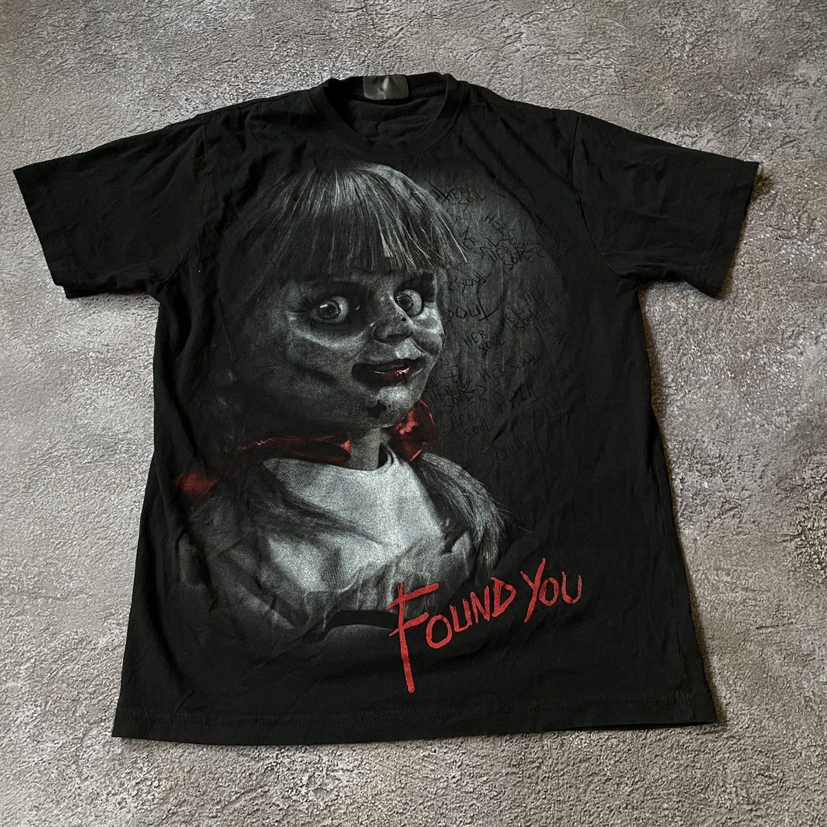 Vintage Vintage 00s Annabelle Graphic Tee Horror Dark Grunge Boxy M Size US M / EU 48-50 / 2 - 3 Thumbnail