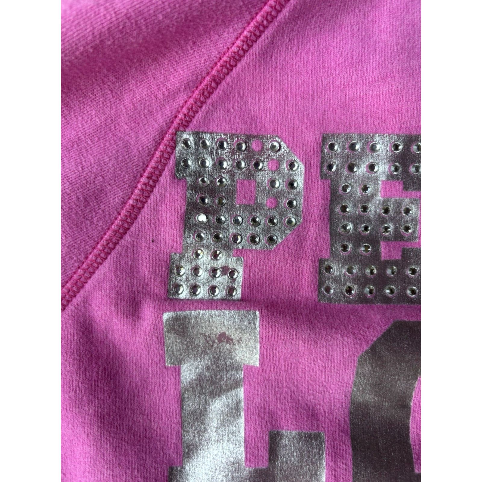 Victoria's Secret VINTAGE Victoria's Secret PINK Peace Full Zip Hoodie Large Pink Rhinestone Bling Logo Hooded Women Size L / US 10 / IT 46 - 5 Thumbnail