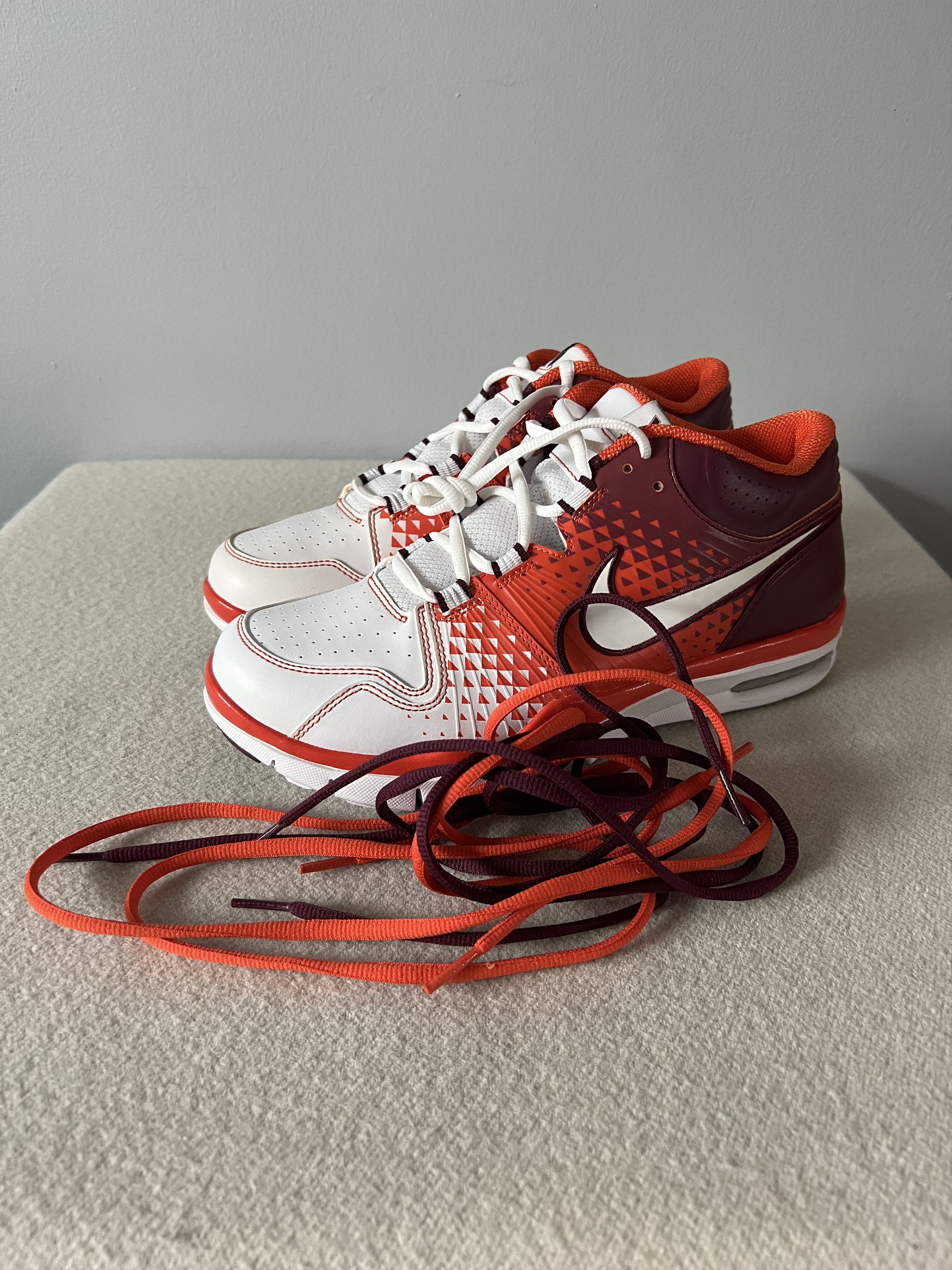 Nike Sample Nike PE Virginia Tech Trainer 1 Mid in White Size US 9 / EU 42 - 11 Thumbnail