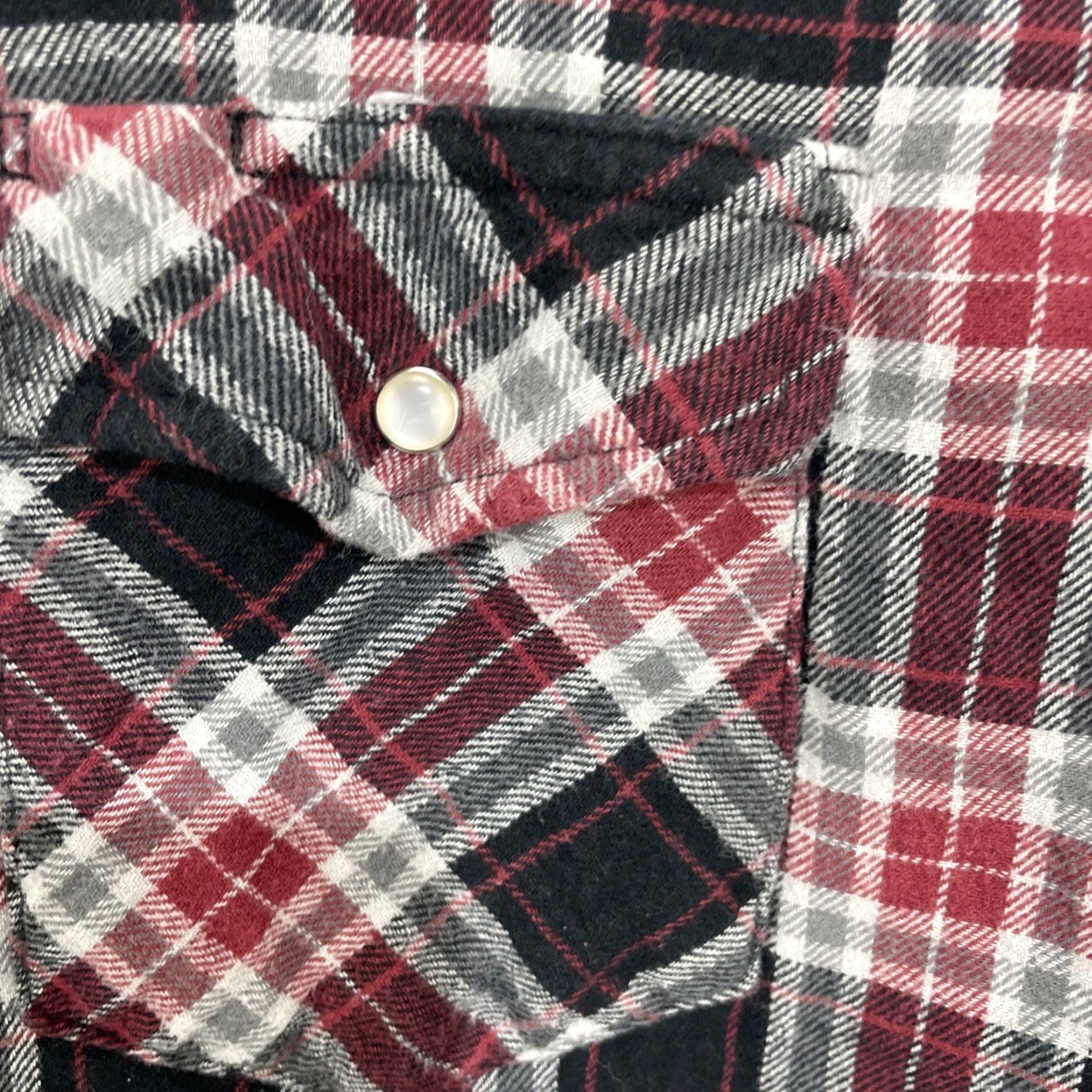 Wrangler Wrangler Shirt Mens Large Flannel Red Plaid Pearl Snap Western Rancher Size US L / EU 52-54 / 3 - 6 Thumbnail