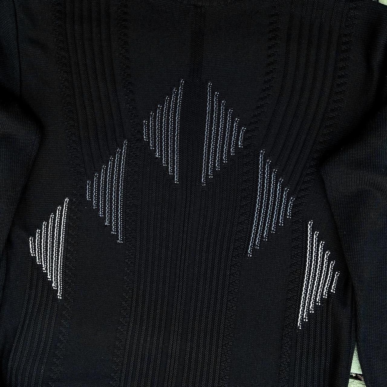 Vintage Vintage 90s Knit Chest Pattern Crewneck Sweater Size US XL / EU 56 / 4 - 2 Thumbnail