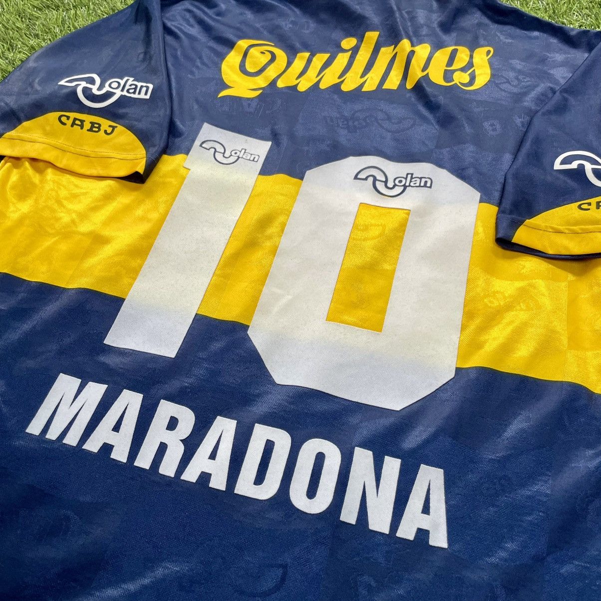 Vintage Boca Junior Home 1996 Maradona Soccer Jersey Vintage Size US L / EU 52-54 / 3 - 8 Thumbnail