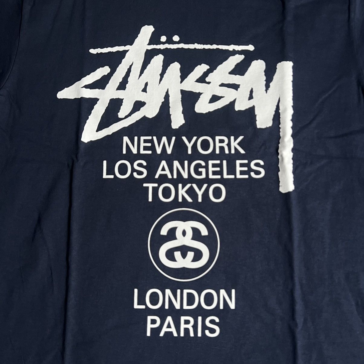 Stussy Tokyo Exclusive L/S Tee Blue L Basic Stüssy LS Tee – Navy