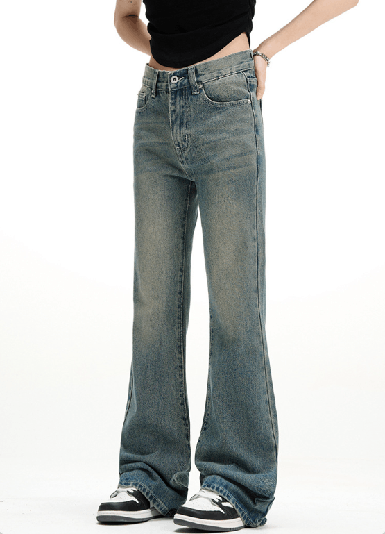 Japanese Brand × Jean American retro washed distressed mid-high waist jeans Size US 32 / EU 48 - 3 Thumbnail
