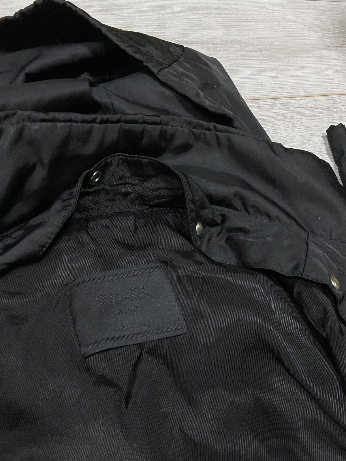 Prada Prada vintage nylon leather jacket hooded Size US L / EU 52-54 / 3 - 13 Thumbnail