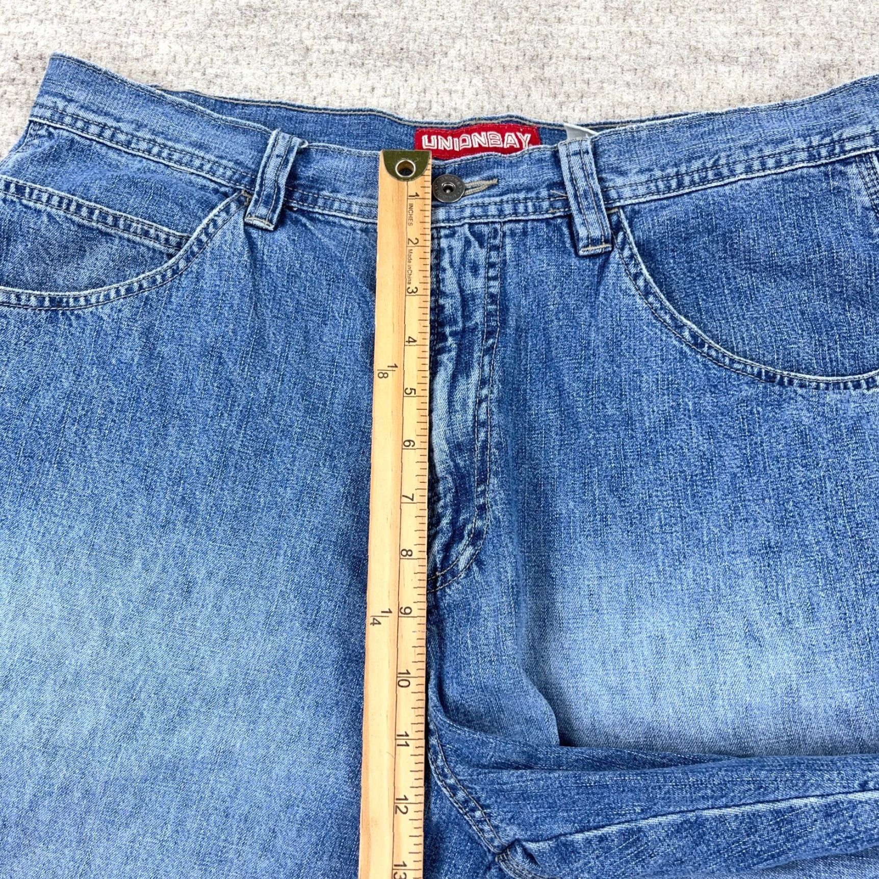 Vintage VINTAGE Unionbay Carpenter Shorts Men 36 Jorts Baggy Skate Workwear Faded Denim Blue 90s Grunge Hip Hop Rockabilly Casual Everyday Mens Size US 36 / EU 52 - 7 Thumbnail