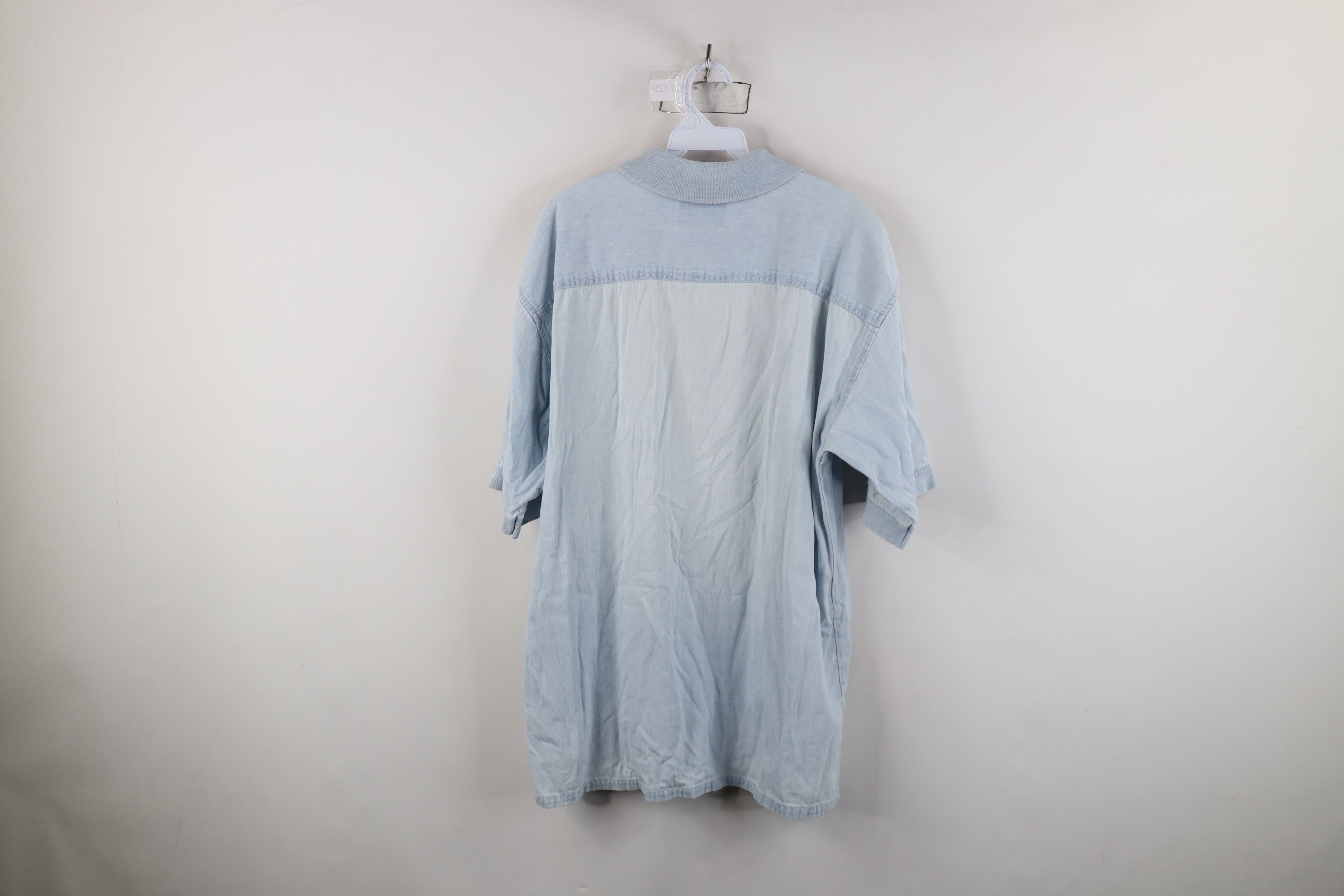 Vintage Vintage 90s Streetwear New Orleans French Quarter Denim Polo Size US L / EU 52-54 / 3 - 11 Thumbnail