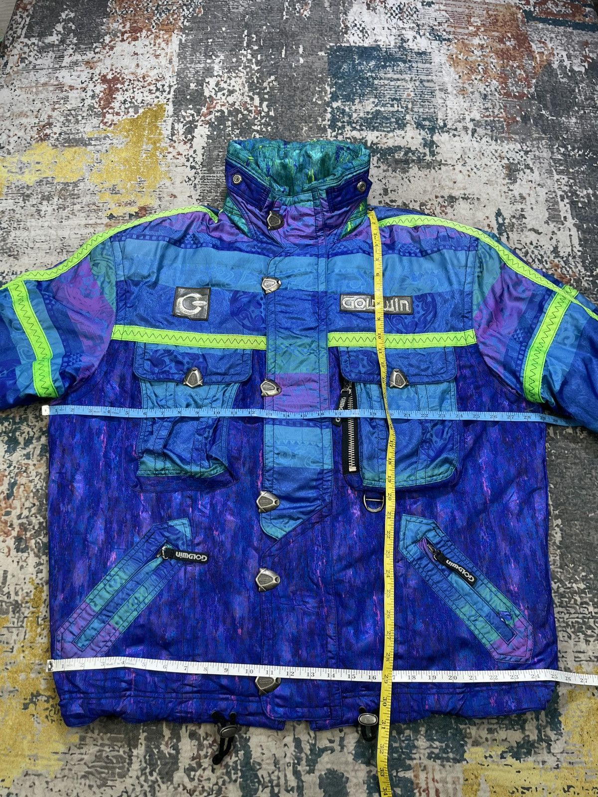Goldwin Vtg 90s Goldwin Multicolor Abstract Ski Jacket Size US L / EU 52-54 / 3 - 13 Thumbnail