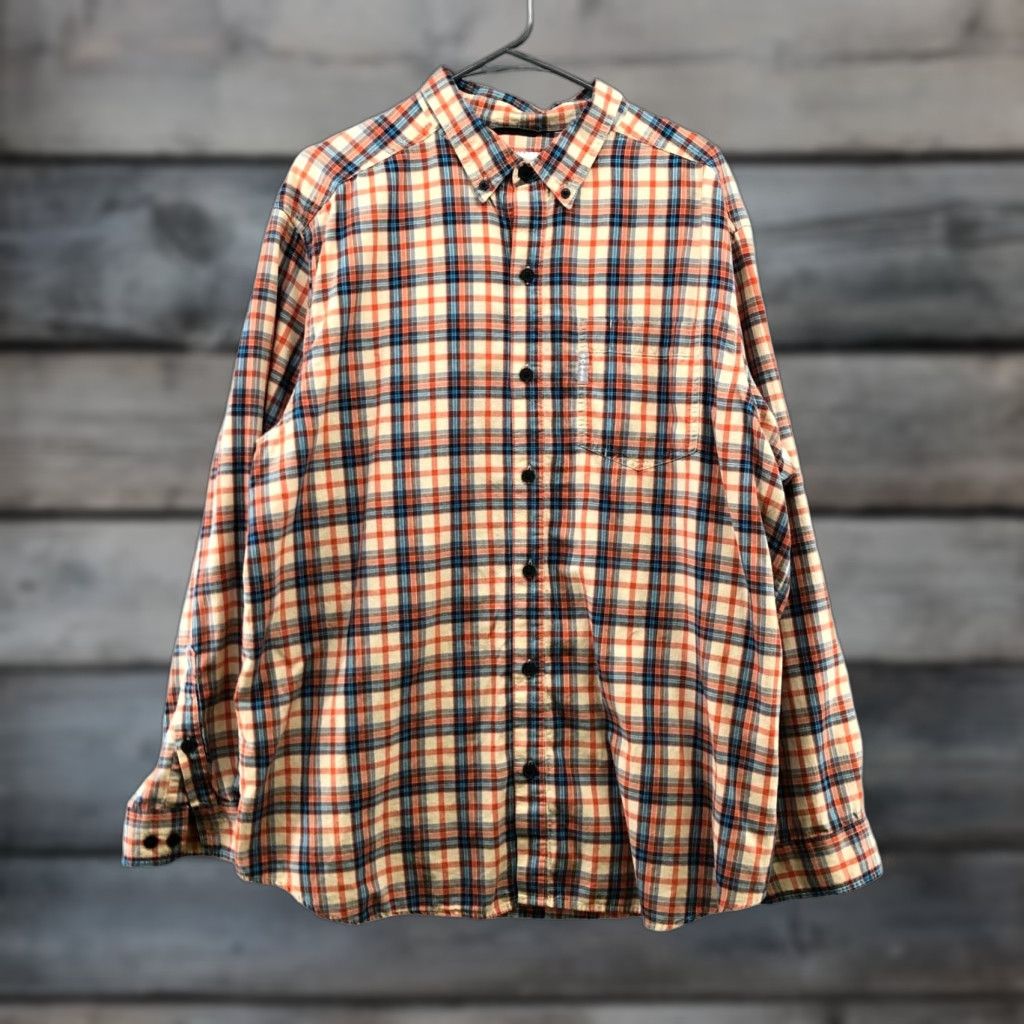 Vintage Coiumbia Long Sleeve Shirt Mens XL Plaid Orange Blue Cotton Woven Button Down Size US XL / EU 56 / 4 - 1 Thumbnail