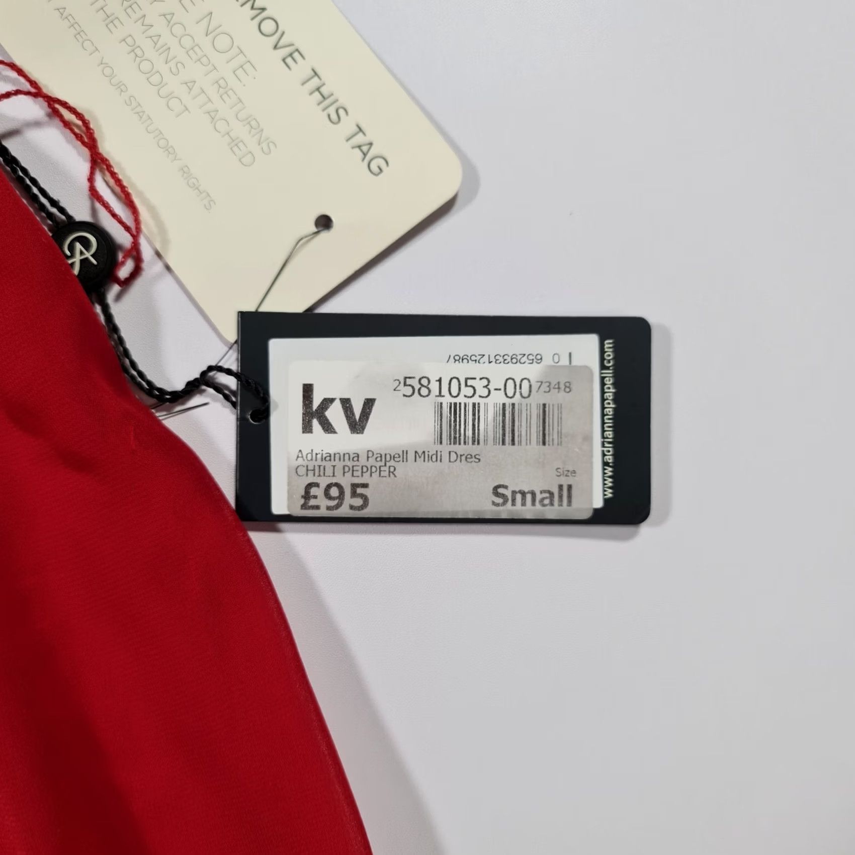 Adrianna Papell Adrianna Papell Dress Womens Red Small Short Sleeves Round Neck Short Length A-Line Party Cocktail Wedding Dry Clean Only Size 28" / US 6 / IT 42 - 5 Thumbnail