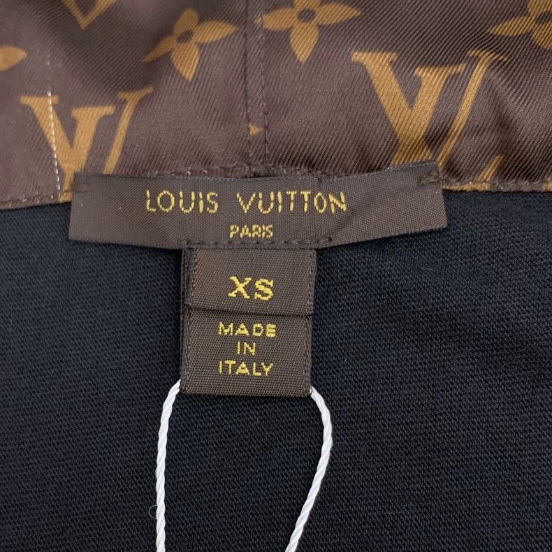 Louis Vuitton Louis Vuitton Dark brown logo full-print hooded drawstring Size XS / US 0-2 / IT 36-38 - 5 Thumbnail