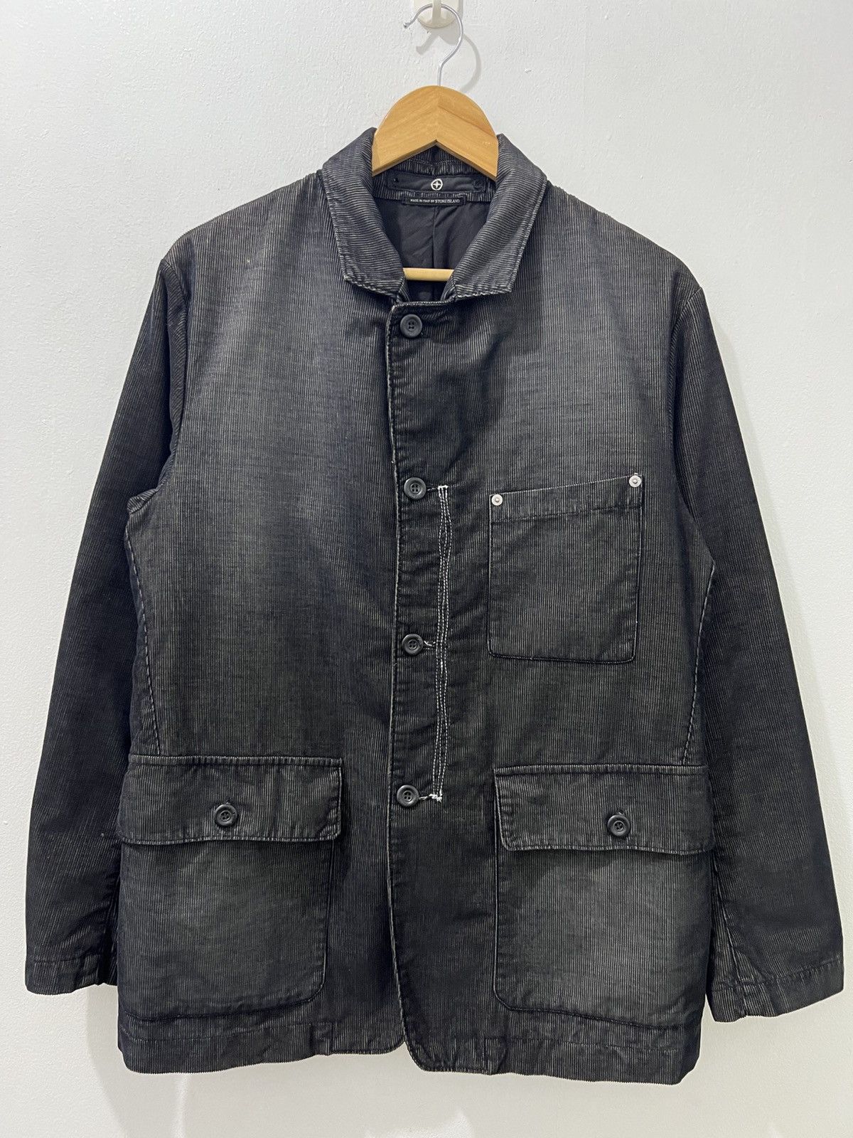 Stone Island 2002 Stone Island Pique Coverall Corduroy Shadow Jacket Size US L / EU 52-54 / 3 - 1 Thumbnail