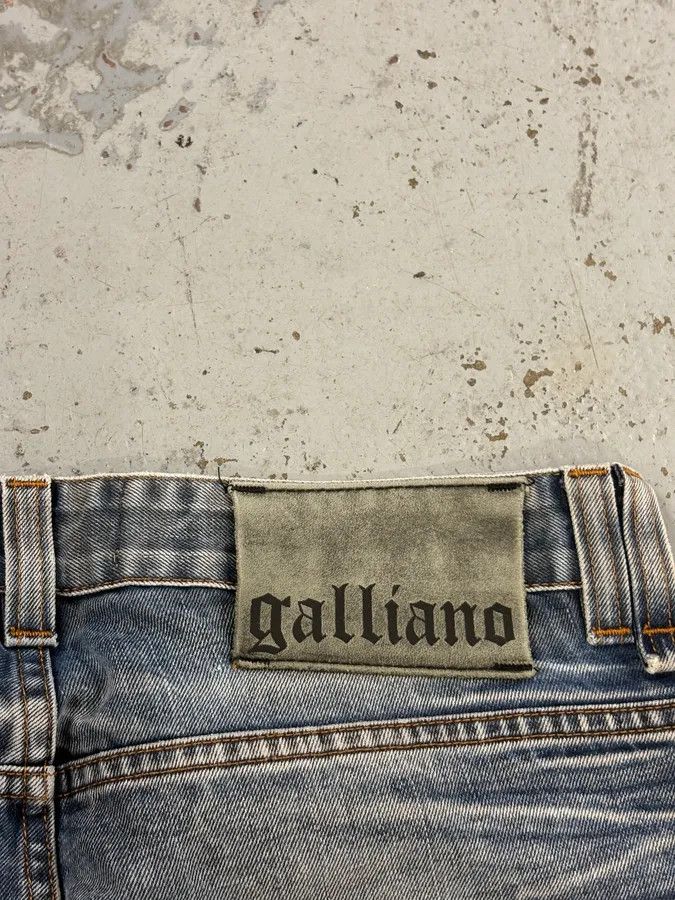 John Galliano AW2011 Galliano Blue Denim Distressed Jeans Size US 31 - 9 Thumbnail