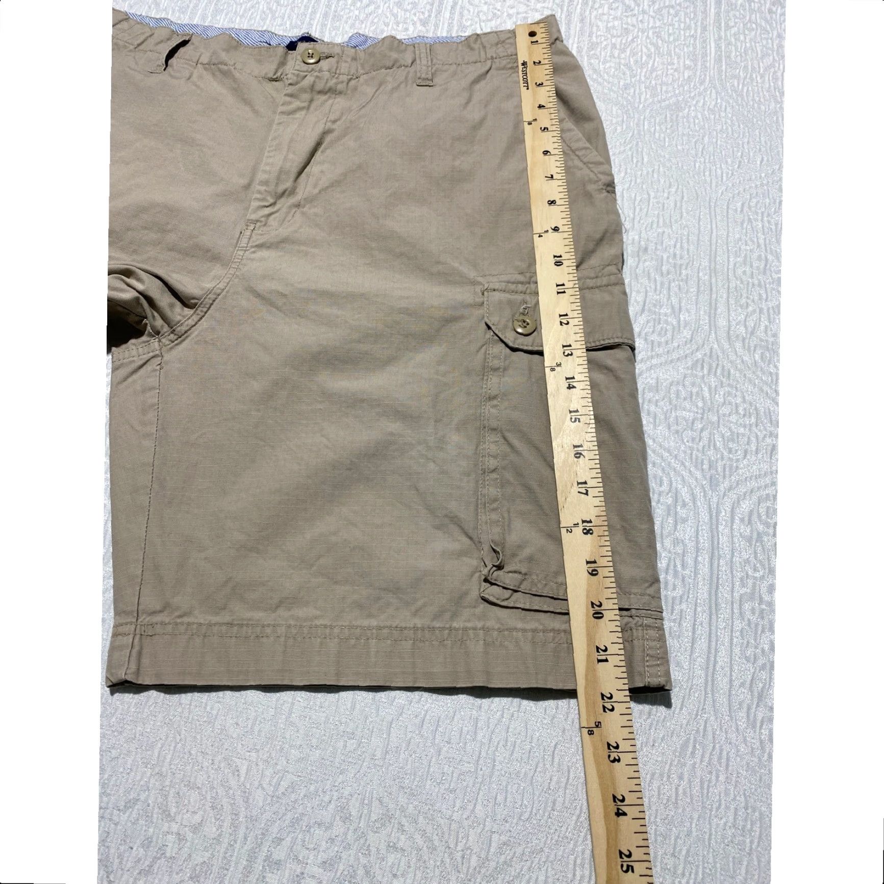 Club Room Club Room Mens Cargo Shorts Khaki Tan Size 36 Ripstop 100% Cotton Utility Casual Size US 36 / EU 52 - 6 Thumbnail