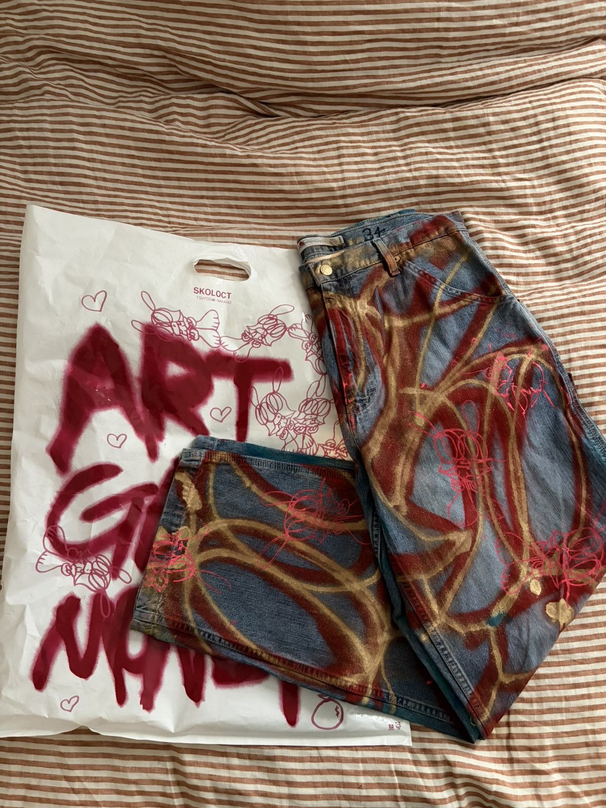 Skoloct Skoloct hand panted jeans 1of1 Size US 34 / EU 50 - 4 Thumbnail