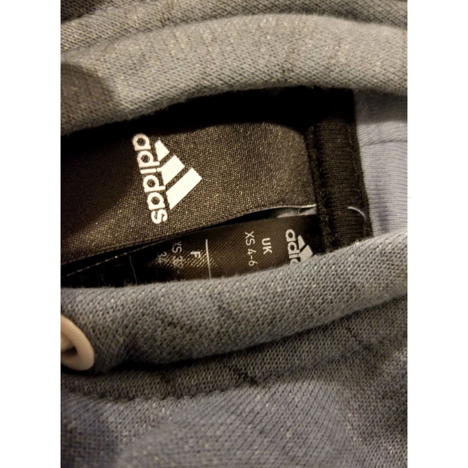Adidas VINTAGE? adidas Hoodie Womens XS Blue Cotton Athletic Pullover Activewear Sweatshirt Womens XS Blue Cotton Athletic Hoodie Size XS / US 0-2 / IT 36-38 - 4 Thumbnail