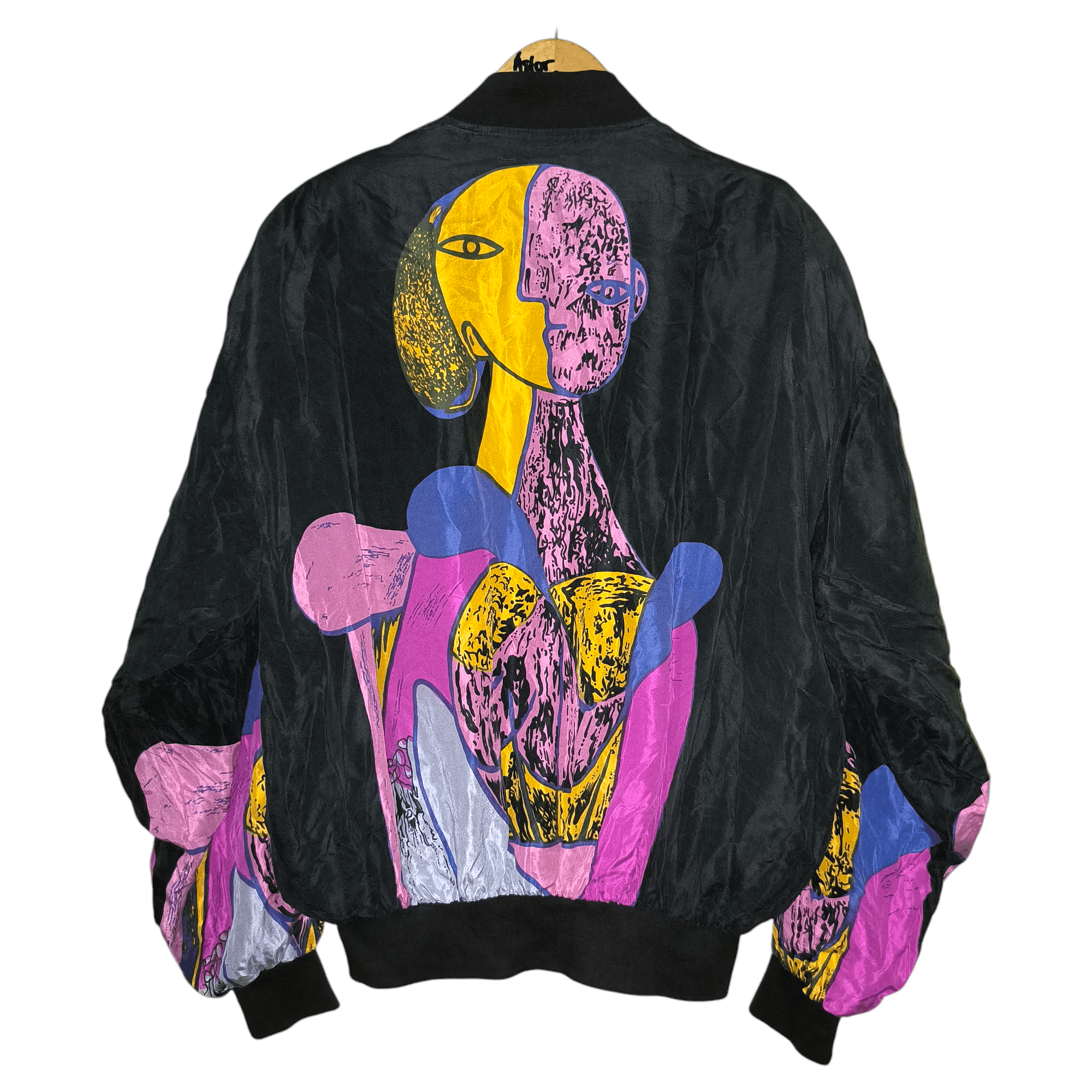 Vintage Vintage Picasso Silk Bomber Jacket Size US XL / EU 56 / 4 - 1 Thumbnail
