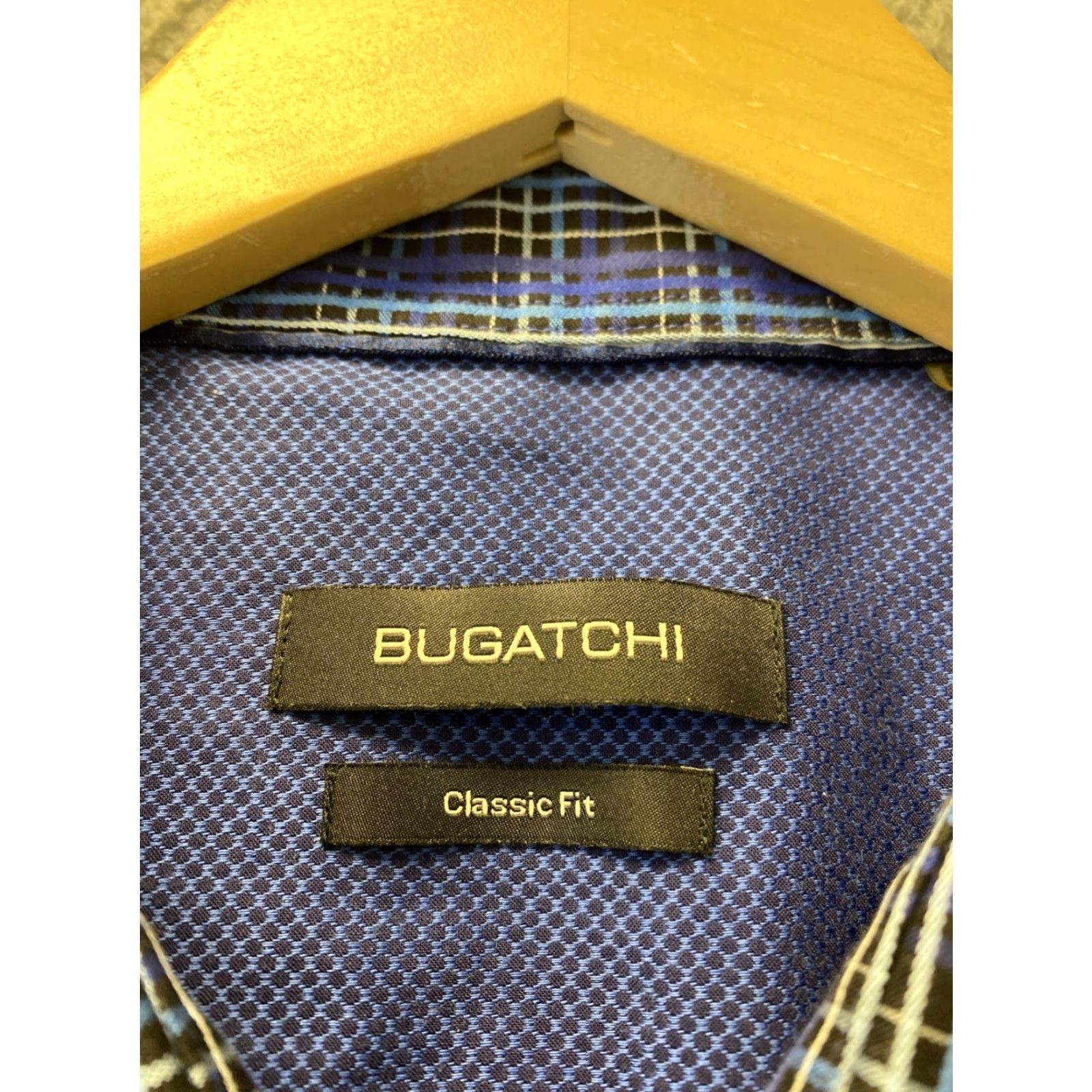 BUGATCHI BUGATCHI Button Shirt Mens XXL Slim Blue Plaid Long Sleeve Cotton Button-Up Collared Shirt Size US XXL / EU 58 / 5 - 4 Thumbnail