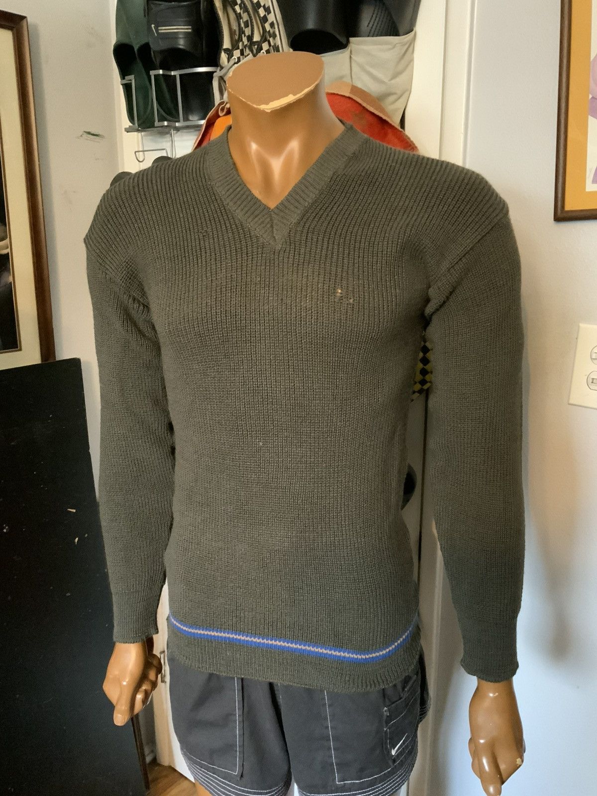 Vintage Vintage 1920s 30s 40s Wool Knit Stripe Fisherman Sweater Size US S / EU 44-46 / 1 - 10 Thumbnail