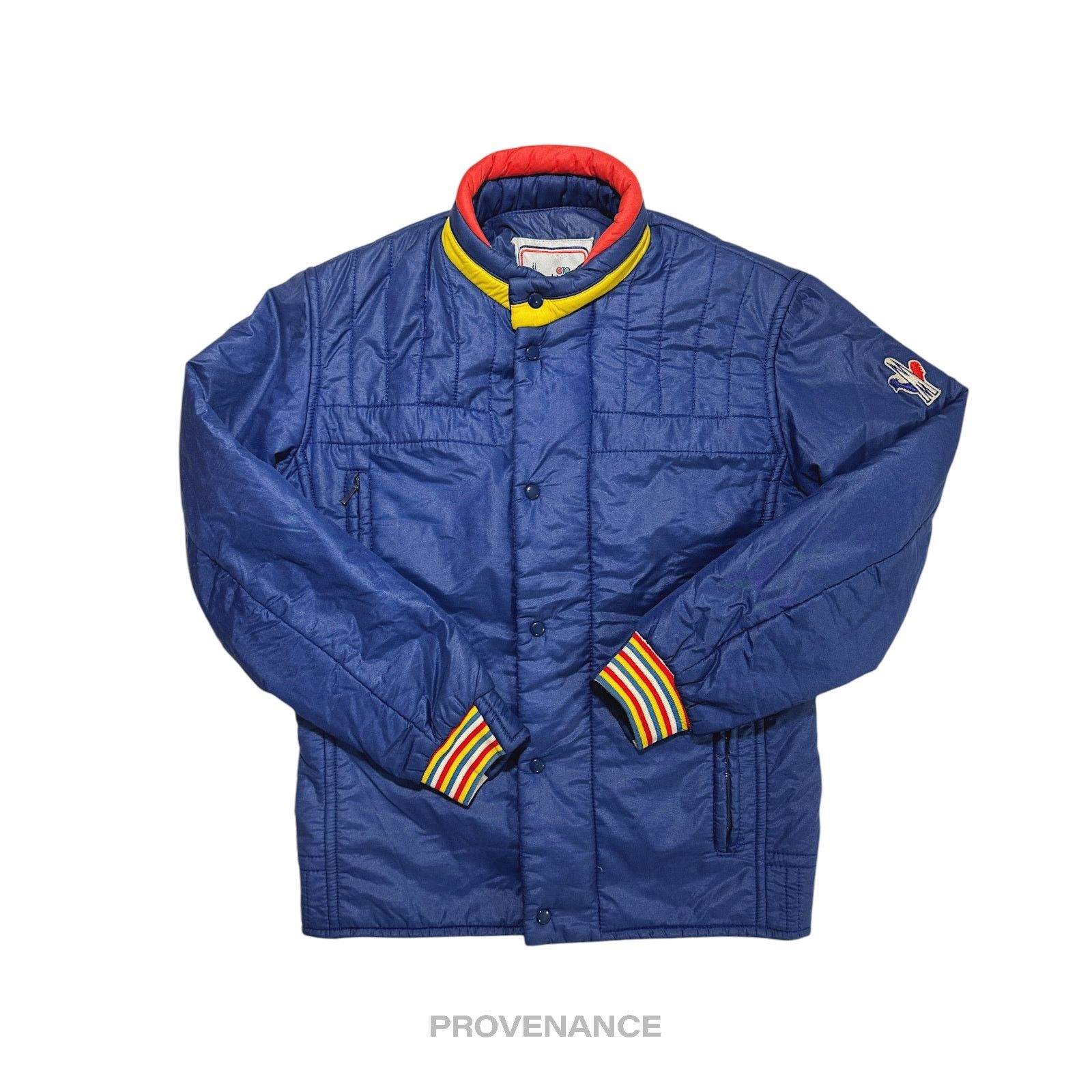 Moncler 🔴 Moncler Light Ski Jacket - Blue Grenoble Logo Yellow Red Size US M / EU 48-50 / 2 - 5 Thumbnail