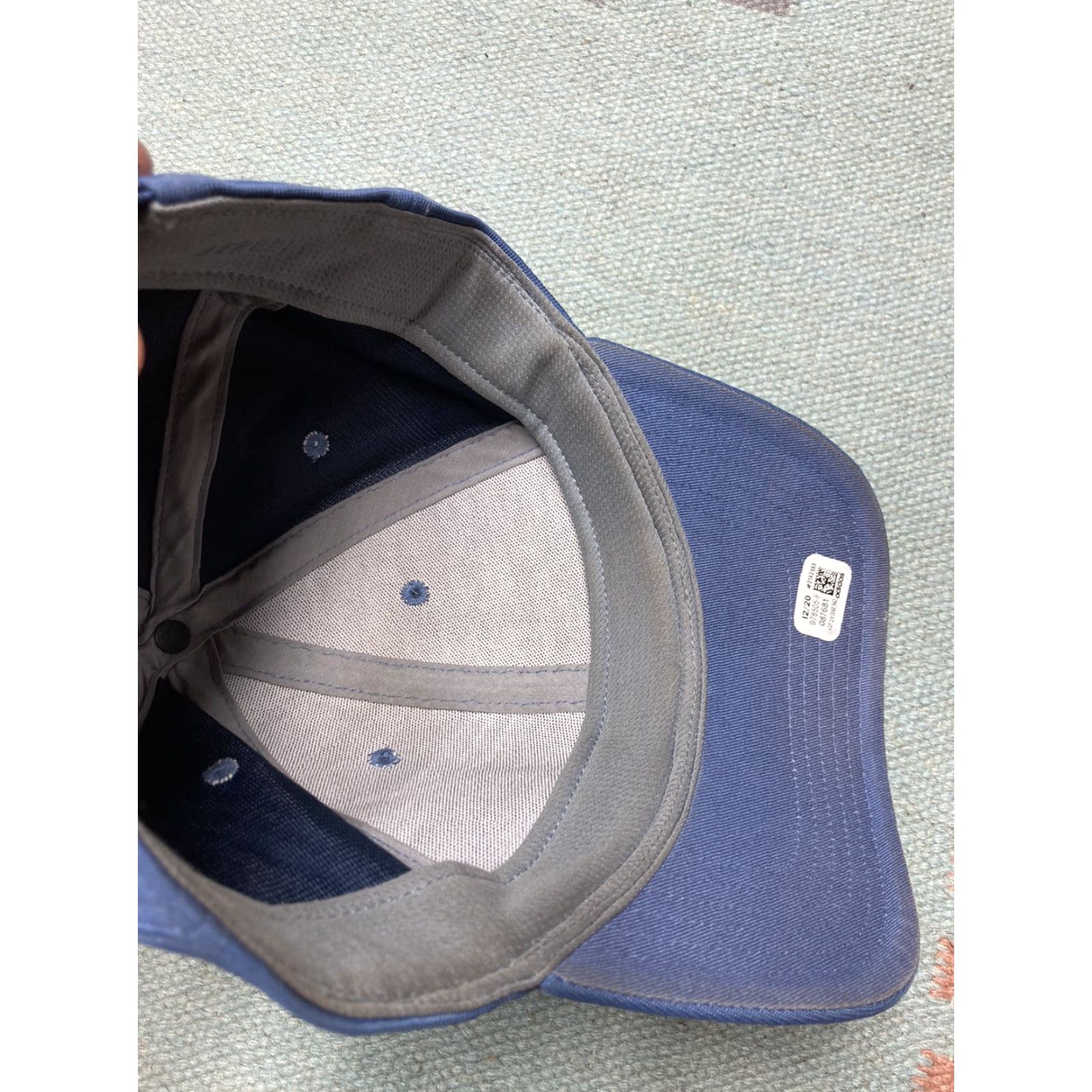 Adidas Adidas Strapback Hat Cap Running Blue Polyester Spandex Gym Active Wear Men Adjustable Size Blue Strapback Hat Size ONE SIZE - 7 Thumbnail