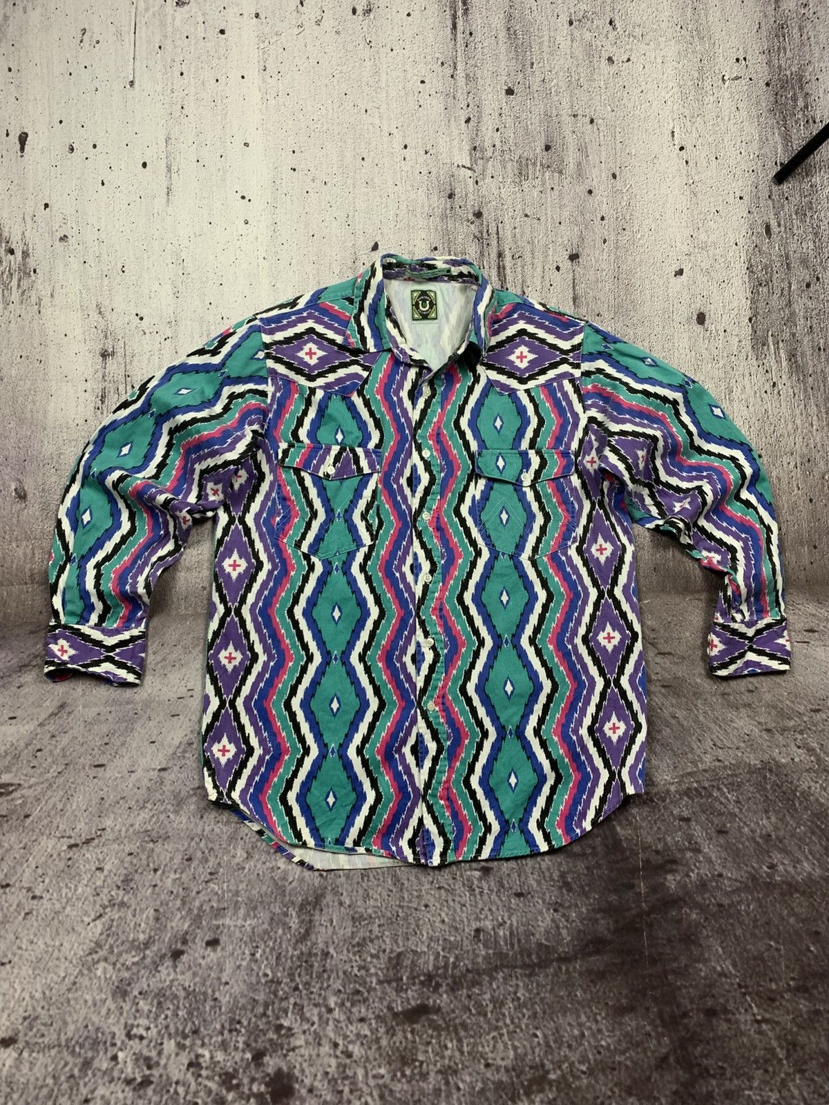 If Six Was Nine Mcintosh Seymour Shirt Vintage Aztek Style Rare Designer Size US M / EU 48-50 / 2 - 1 Thumbnail