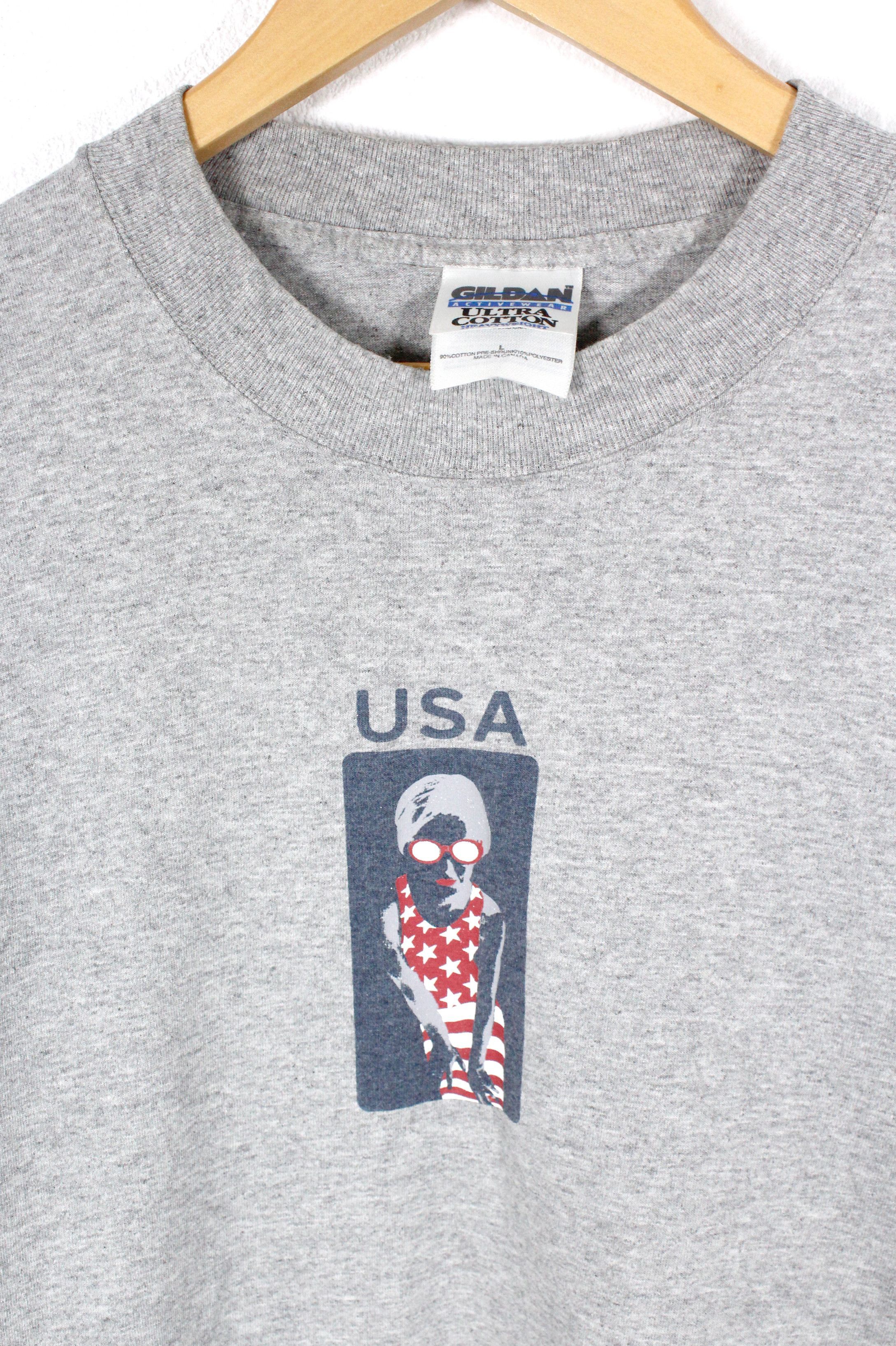 Bonfire × Vintage Vintage Bonfire USA Flag Graphic LS Tee T-shirt 90s Rare Size US L / EU 52-54 / 3 - 2 Thumbnail