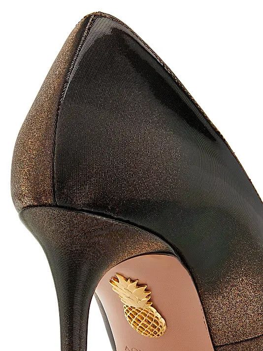 Aquazzura os11x1225 Purist 105MM Gradient Leather Pumps in Cacao Gold Size US 8 / IT 38 - 5 Thumbnail