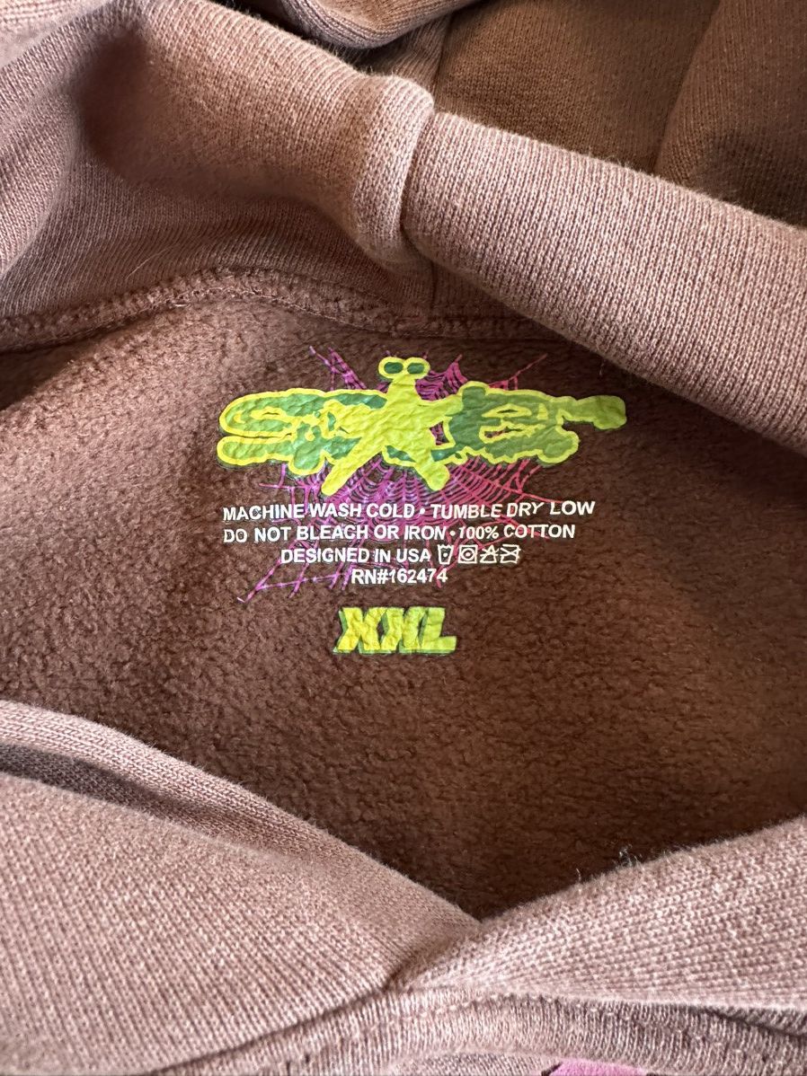 Sp5der Sp5der Web Hoodie Brown Size US XXL / EU 58 / 5 - 4 Thumbnail