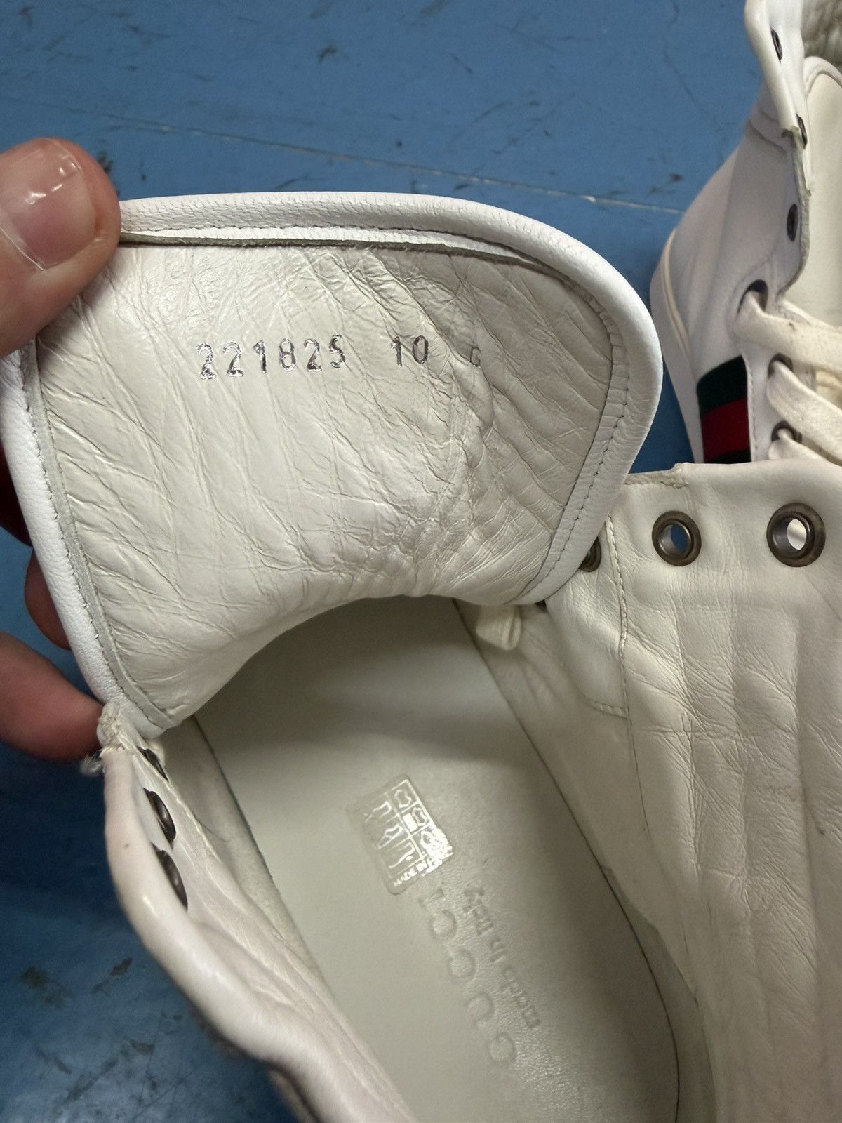 Gucci GUCCI WHITE HIGH TOP SNEAKERS Size US 10 / EU 43 - 5 Thumbnail