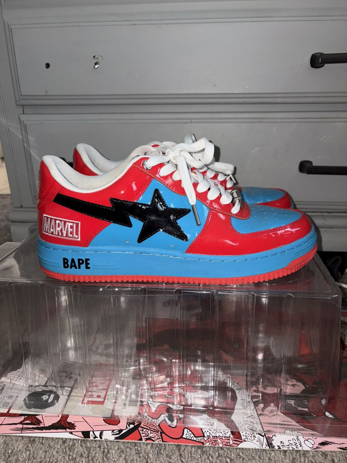 Bape × Marvel Comics Bapesta Spider Man Marvel Shoes Size US 10 / EU 43 - 1 Thumbnail