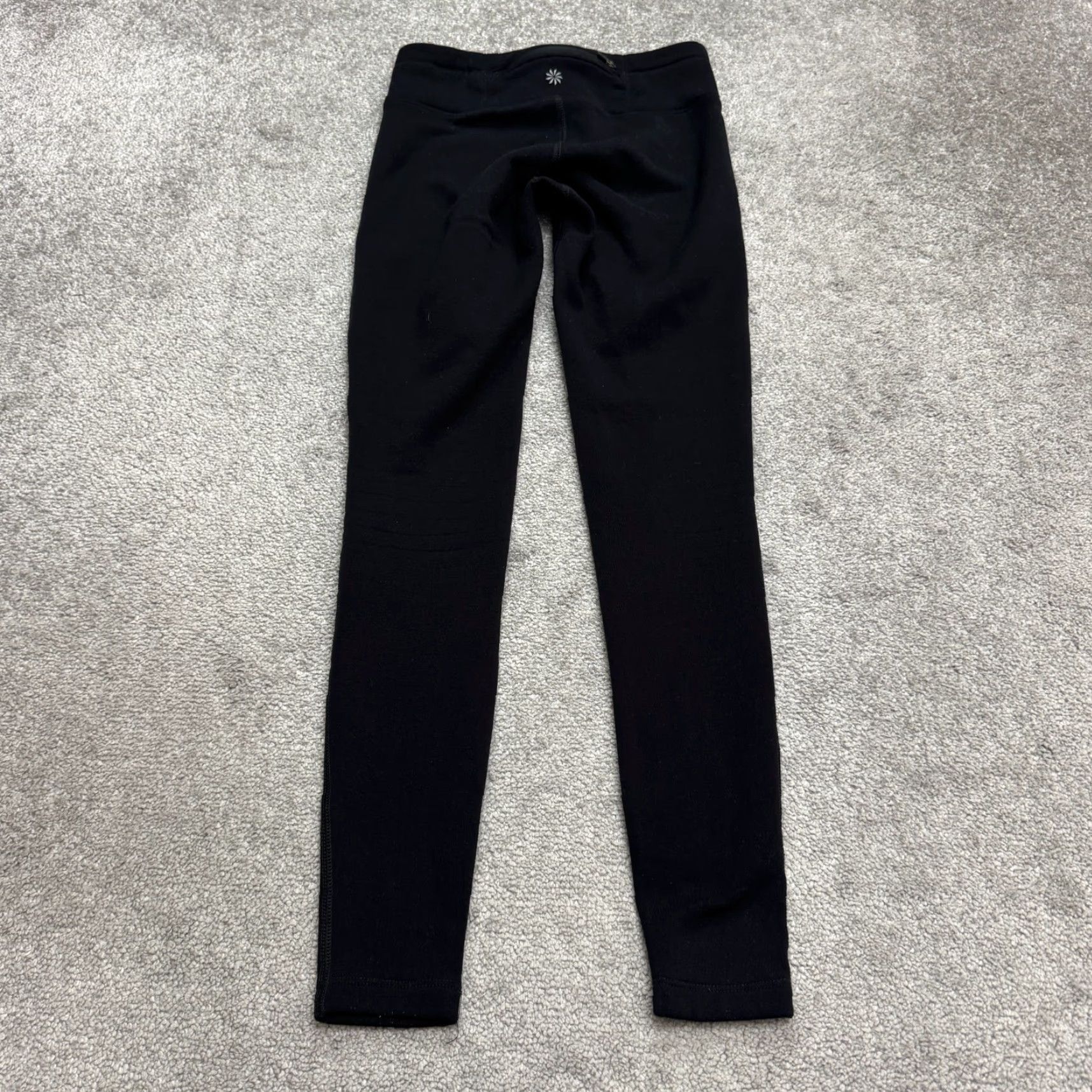 Athleta Athleta Leggings Womens XXS Black Fleece Pocket Active Polartec Power Stretch 2 Size 24" / US 00 / IT 34 - 2 Thumbnail
