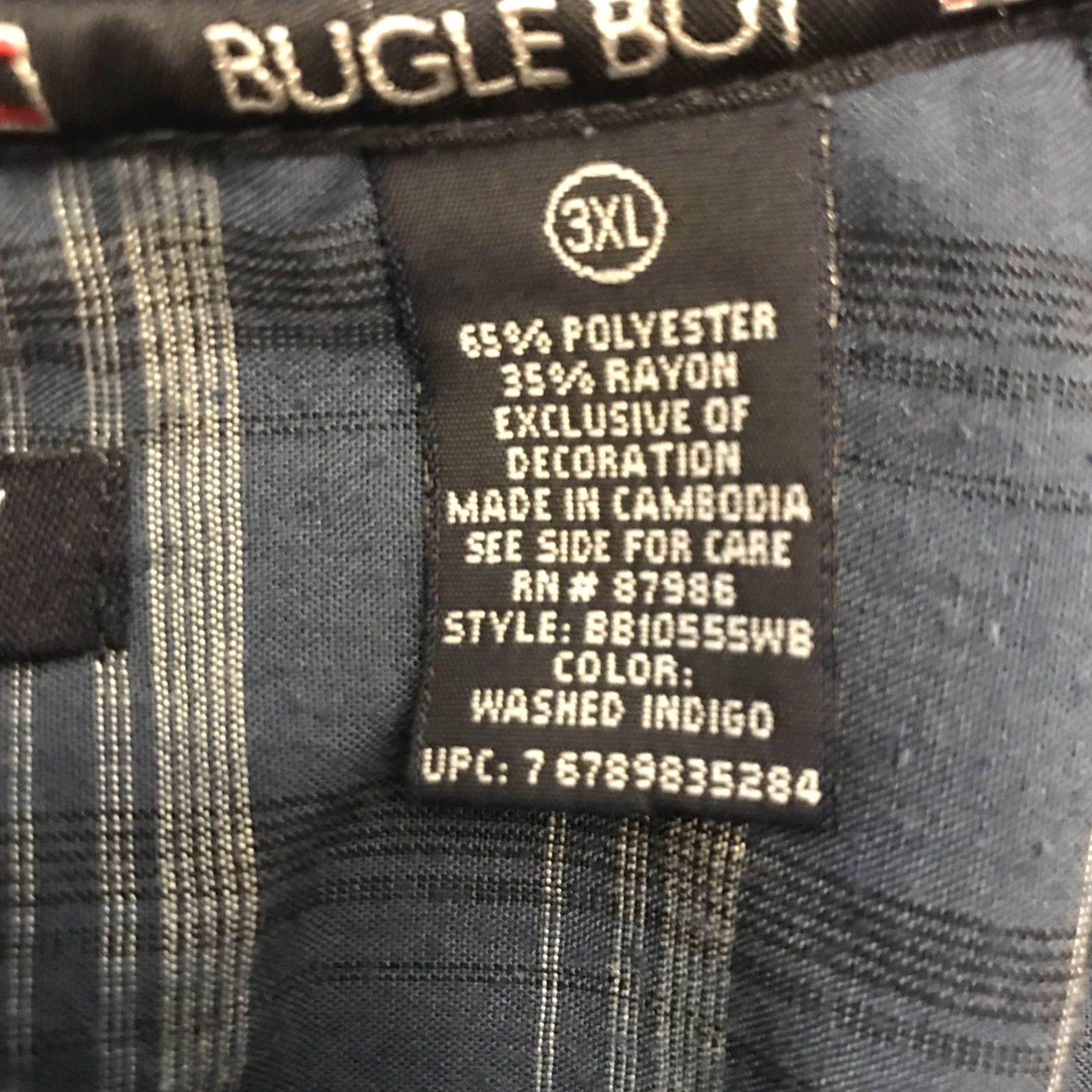 Bugle Boy VINTAGE Bugle Boy Button-Down Shirt Blue S/S Mens 3XL Plaid Eagle 80s 90s Mens Size US XXL / EU 58 / 5 - 3 Thumbnail