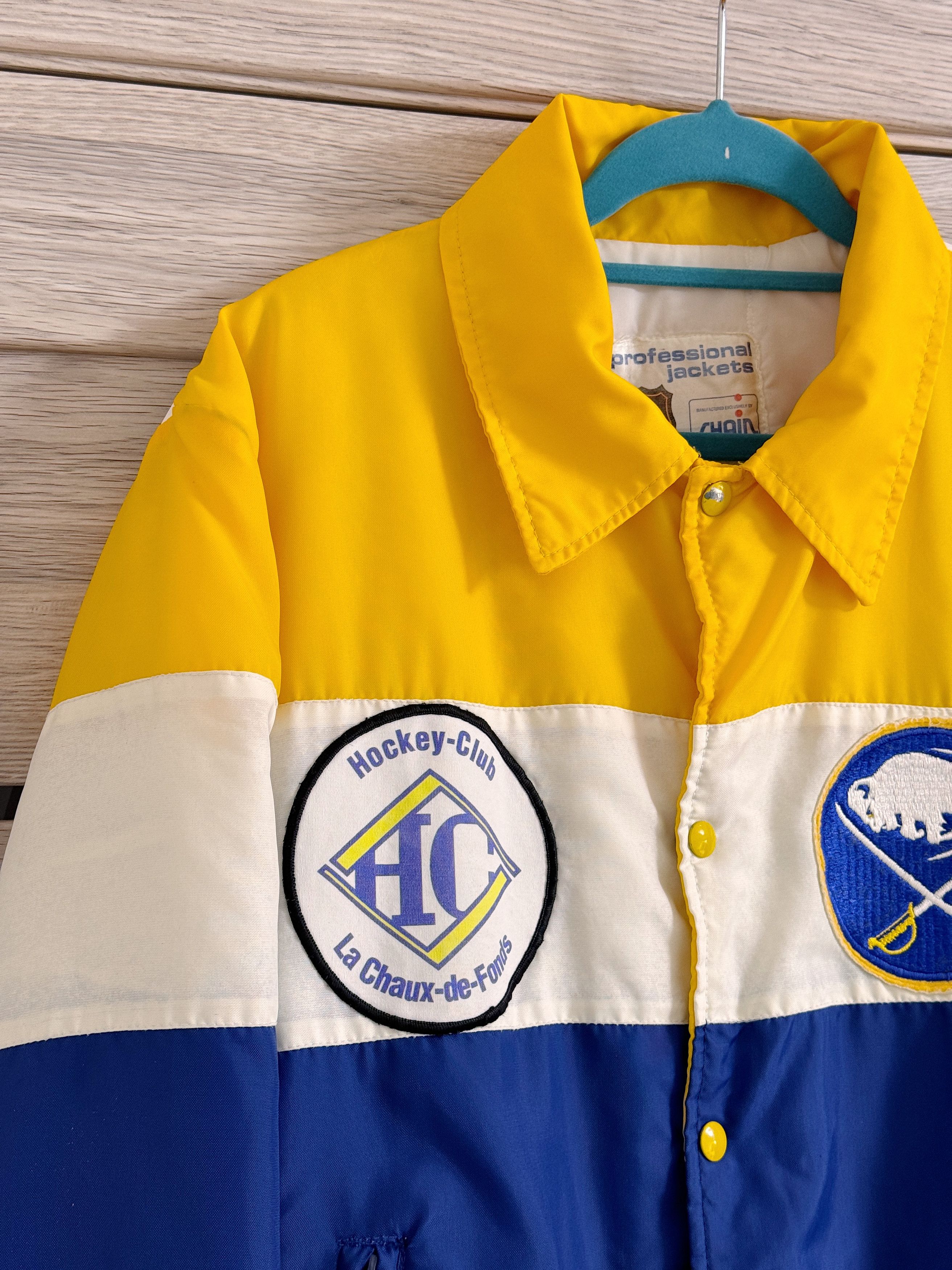 NHL × Vintage 80s Buffalo Sabres Members Jacket #12 NHL by Shain Size US L / EU 52-54 / 3 - 2 Thumbnail