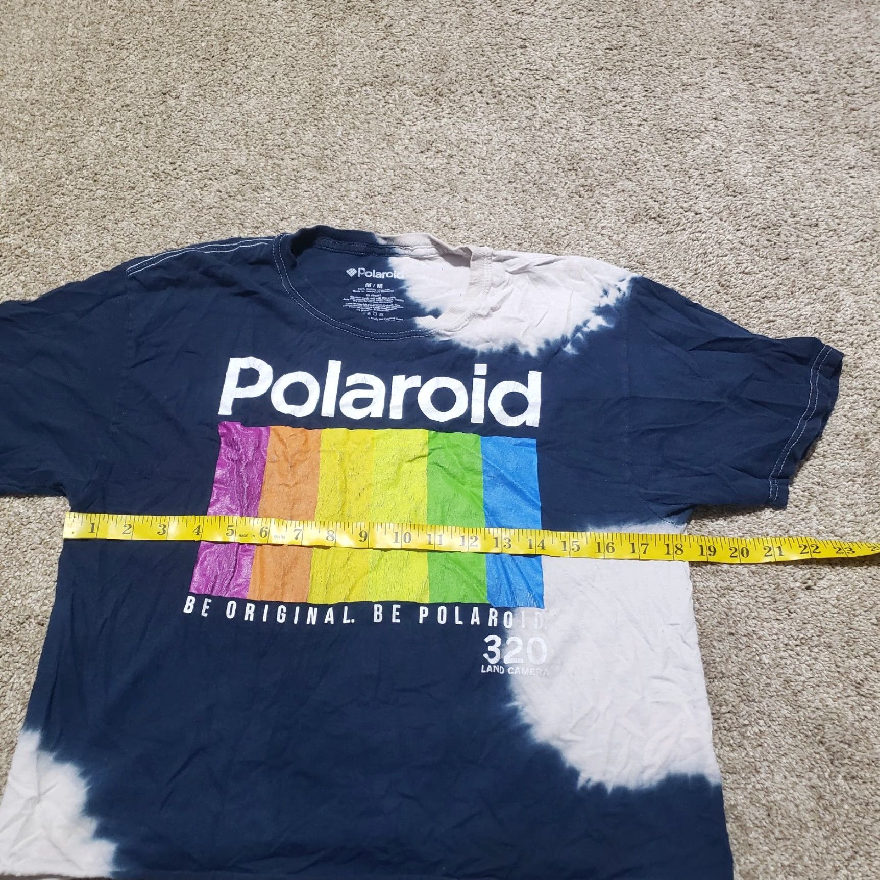 Polaroid Polaroid Shirt Adult M Bleached Tie Dye Cropped Logo Multicolor 90s Retro Womens M Size M / US 6-8 / IT 42-44 - 4 Thumbnail