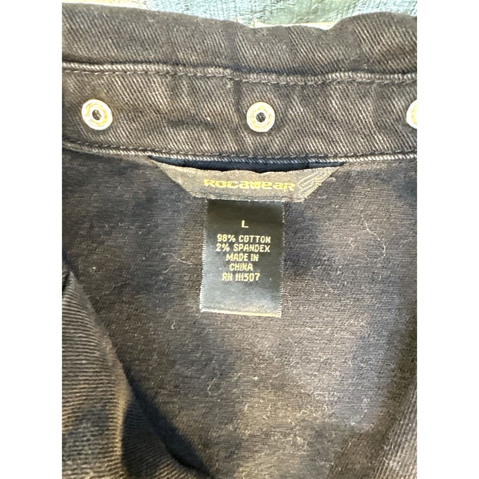Rocawear VINTAGE Rocawear Women’s Cropped Jacket Black Moto Style Size L Zip Sleeve Y2K Jacket Womens L Black Rocawear Size L / US 10 / IT 46 - 2 Thumbnail