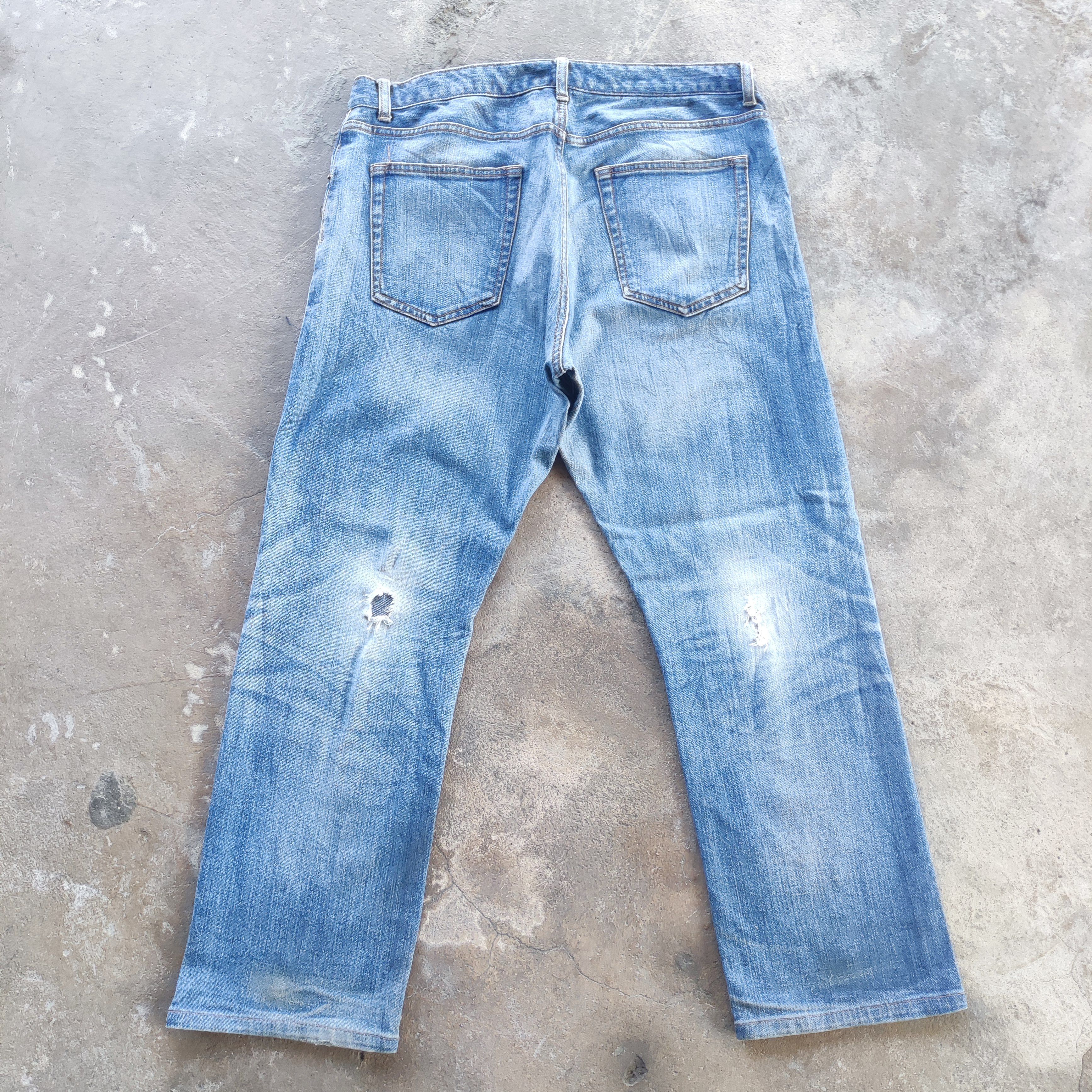 Japanese Brand Vintage Japanese Brand Jeans Ripped Faded Pants Size US 35 - 7 Thumbnail