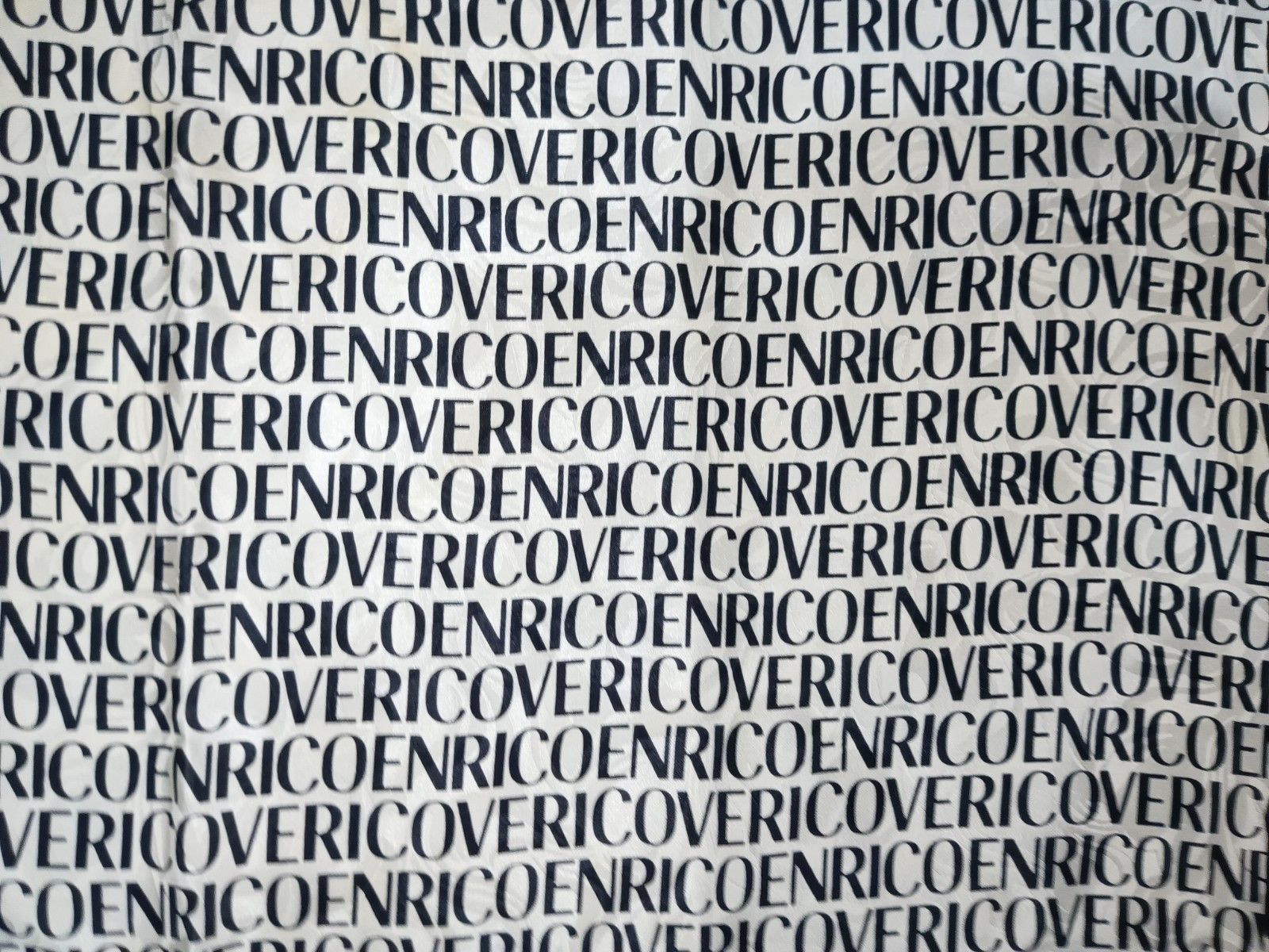 Enrico Coveri ENRICO COVERI Italy Logo Monogram Black White Silk Scarf Size ONE SIZE - 3 Thumbnail