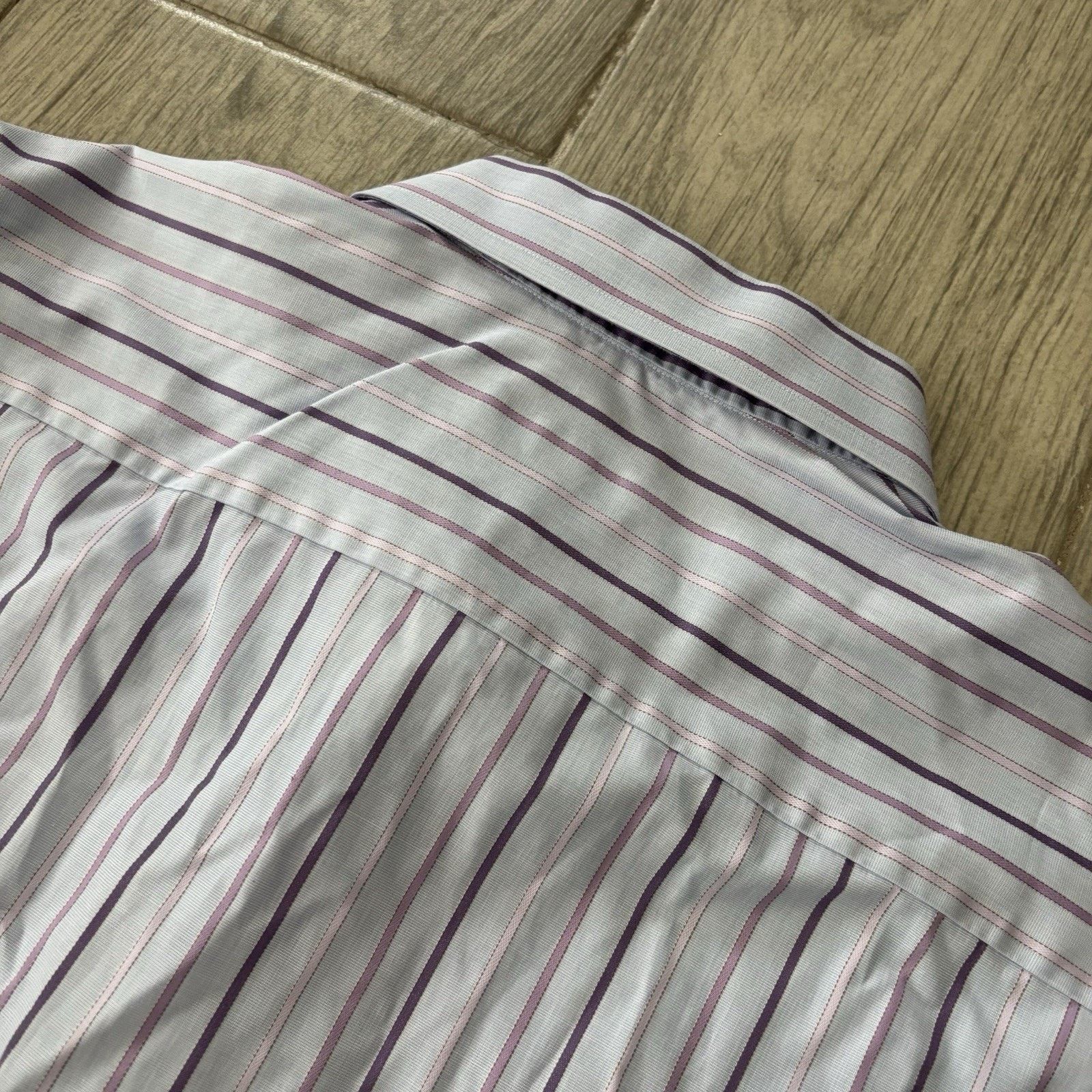 Eton ETON Ganghester Shirt Blue Purple Stripes Mens 17.5 x 44 Size US XL / EU 56 / 4 - 7 Thumbnail