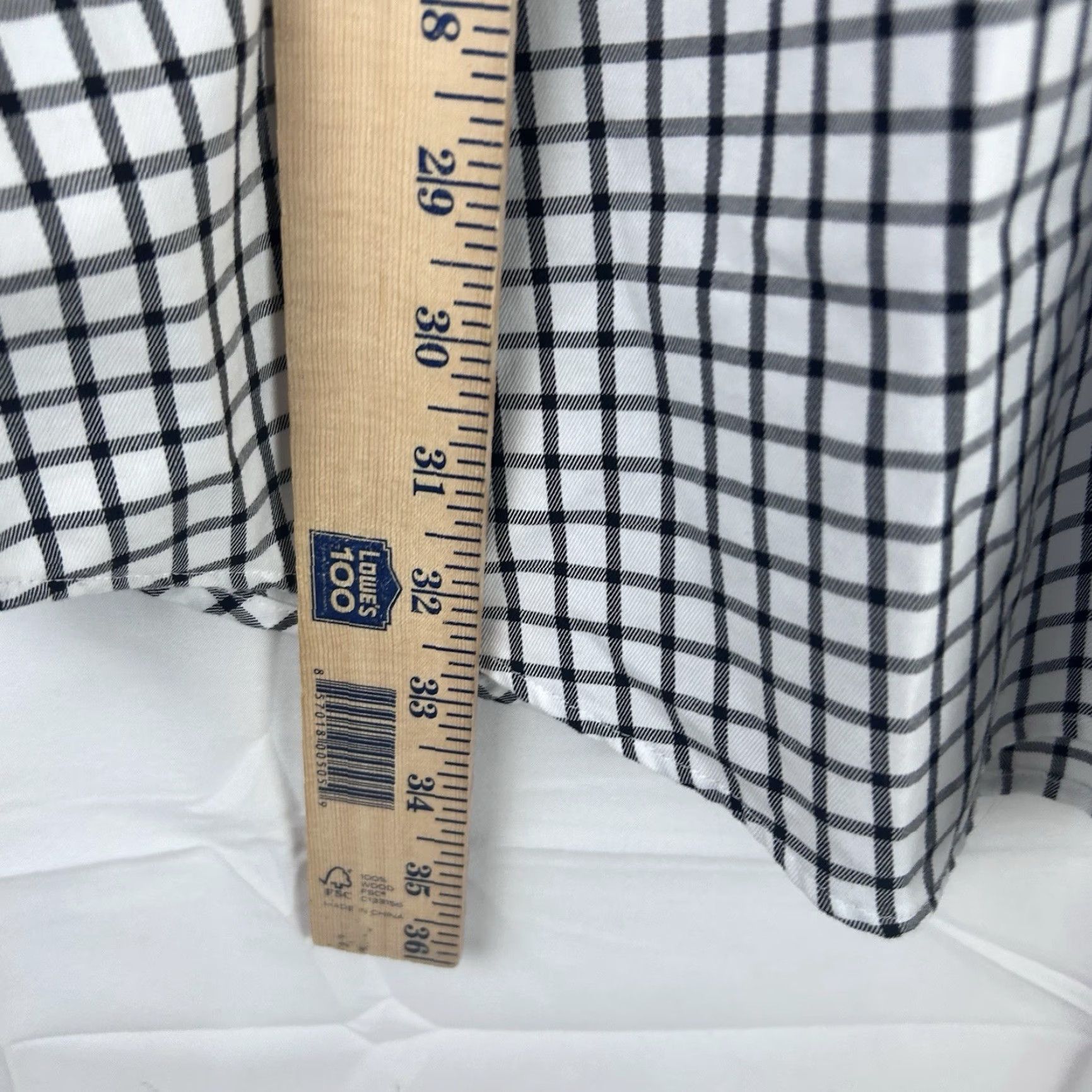 Peter Millar Peter Millar Shirt Mens 2XL White Black Check Long Sleeve Dress Shirt Nanoluxe Easy Care Dress Shirt Mens Size US XXL / EU 58 / 5 - 6 Thumbnail