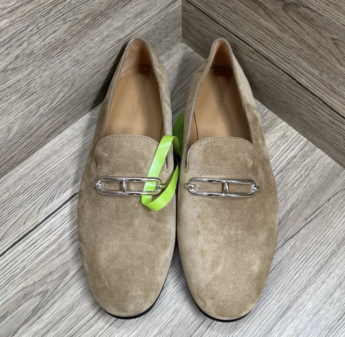 Hermes Hermès Gentleman Khaki Pig Nose Loafers J41 Size US 7.5 / EU 40-41 - 3 Thumbnail