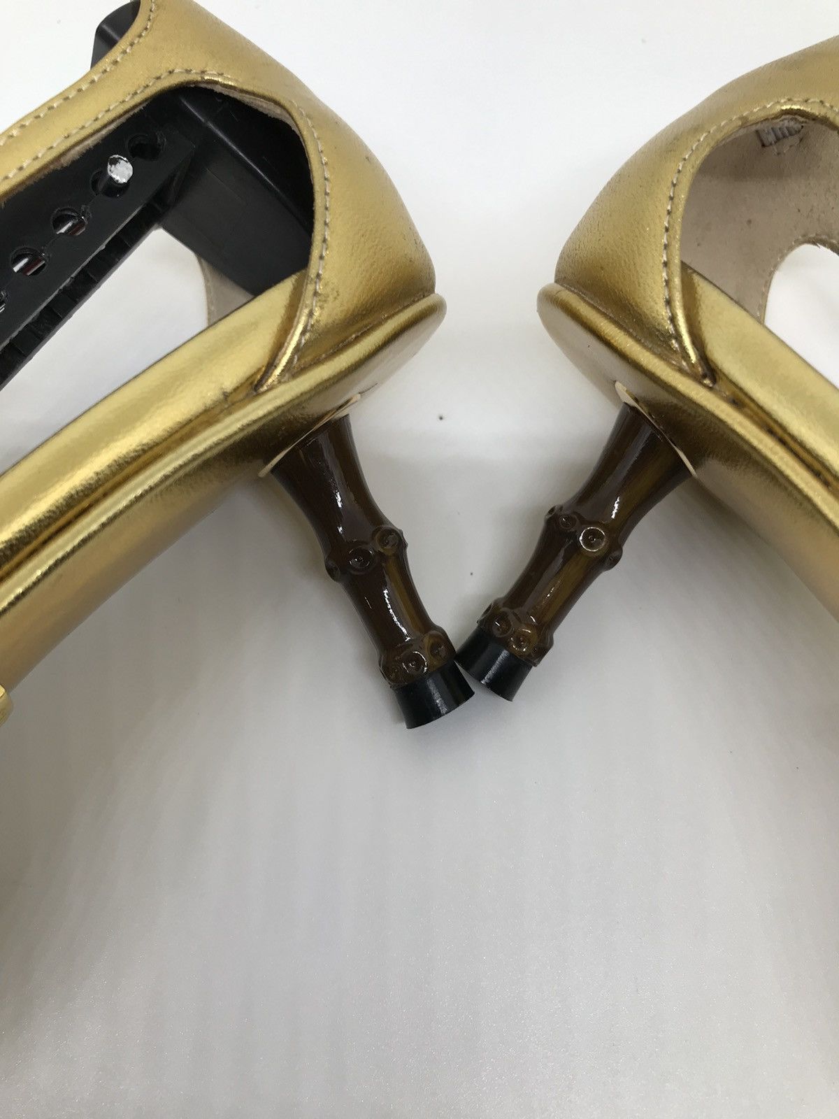 Gucci Gucci GG Crystal Bamboo Unia Heels Size US 8 / IT 38 - 10 Thumbnail
