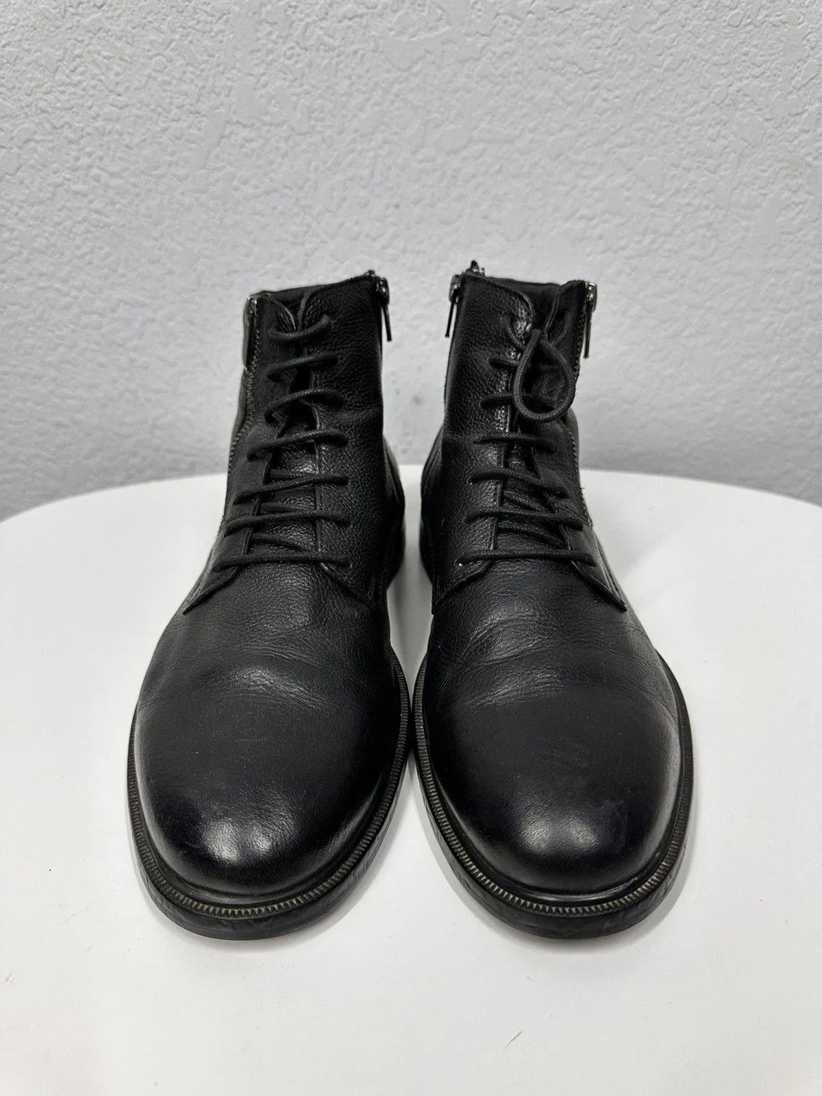Leather Vintage Leather Black Guidi Style Hand Made Italy Kapital Size US 8 / EU 41 - 3 Thumbnail